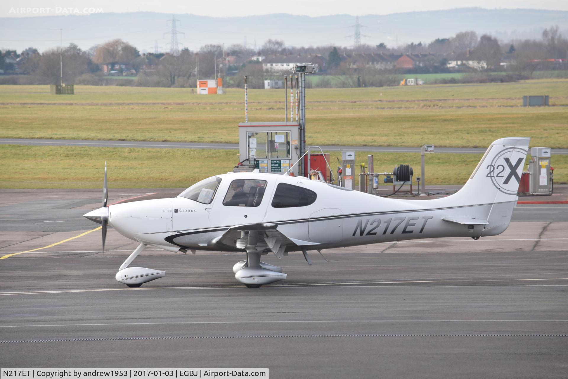 N217ET, Cirrus SR22X Turbo C/N 3637, N217ET at Gloucestershire Airport.