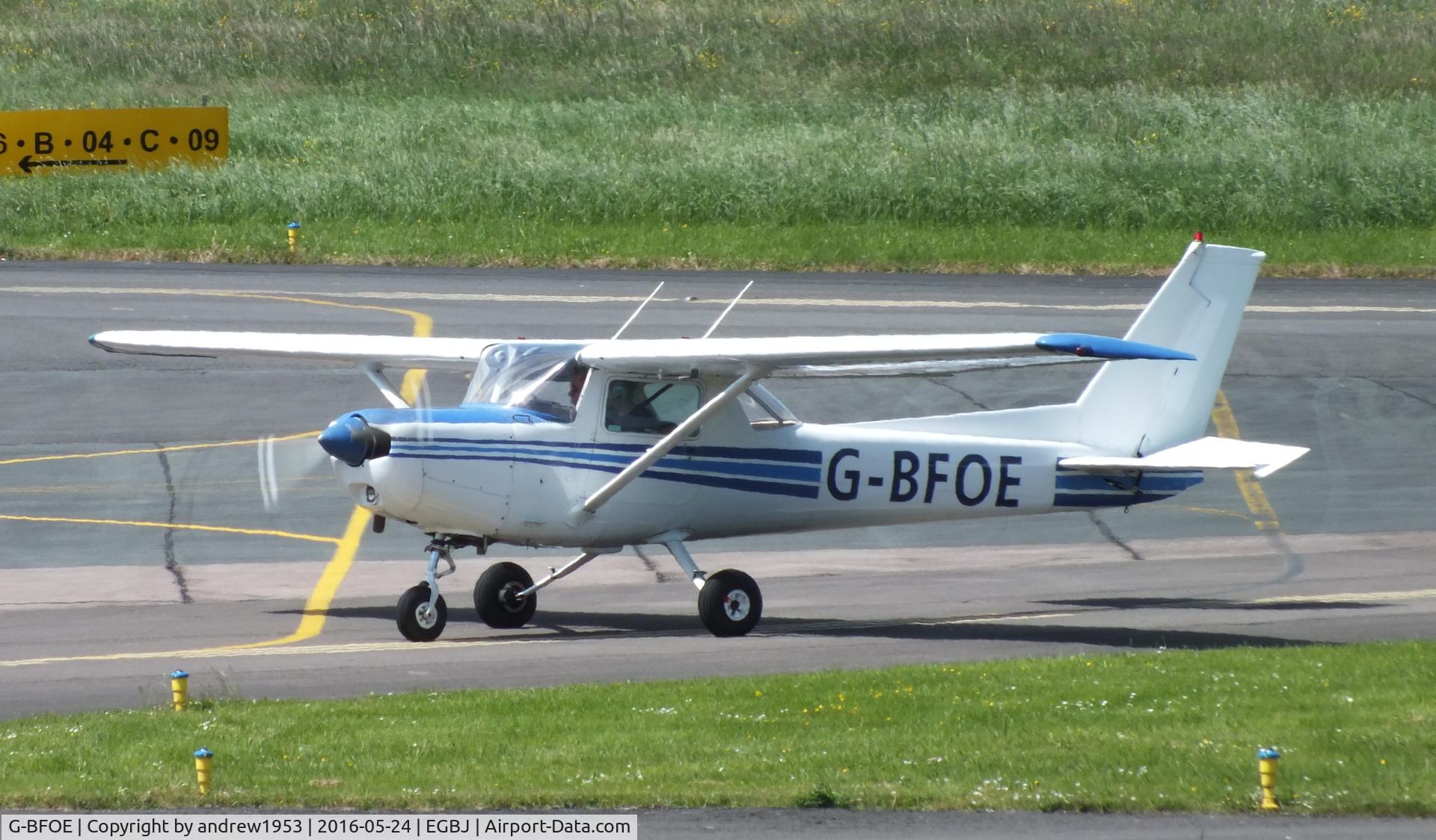 G-BFOE, 1978 Reims F152 C/N 1475, G-BFOE at Gloucestershire Airport.