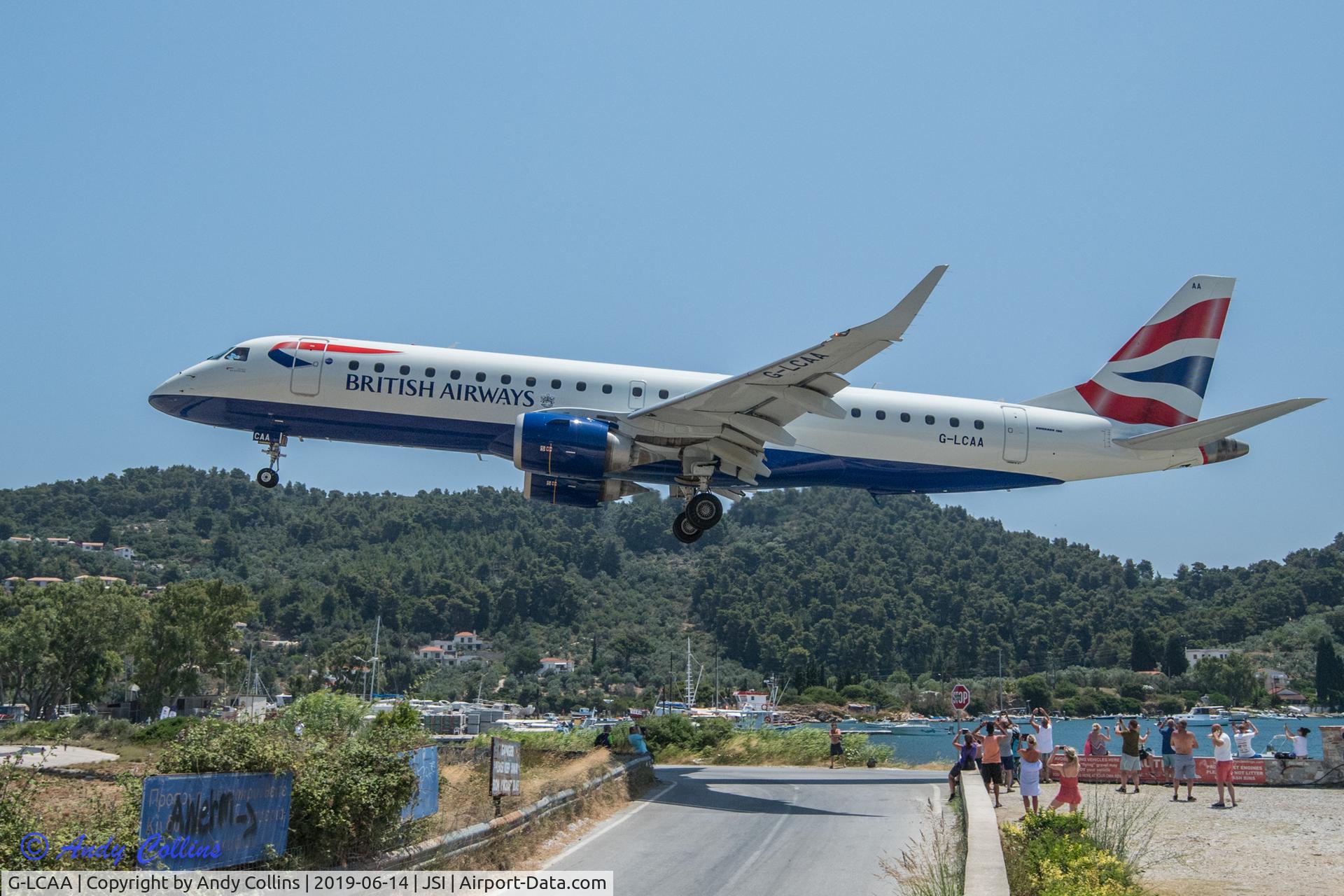 G-LCAA, 2011 Embraer 190LR (ERJ-190-100LR) C/N 19000456, BA Embraer landing at JSI.