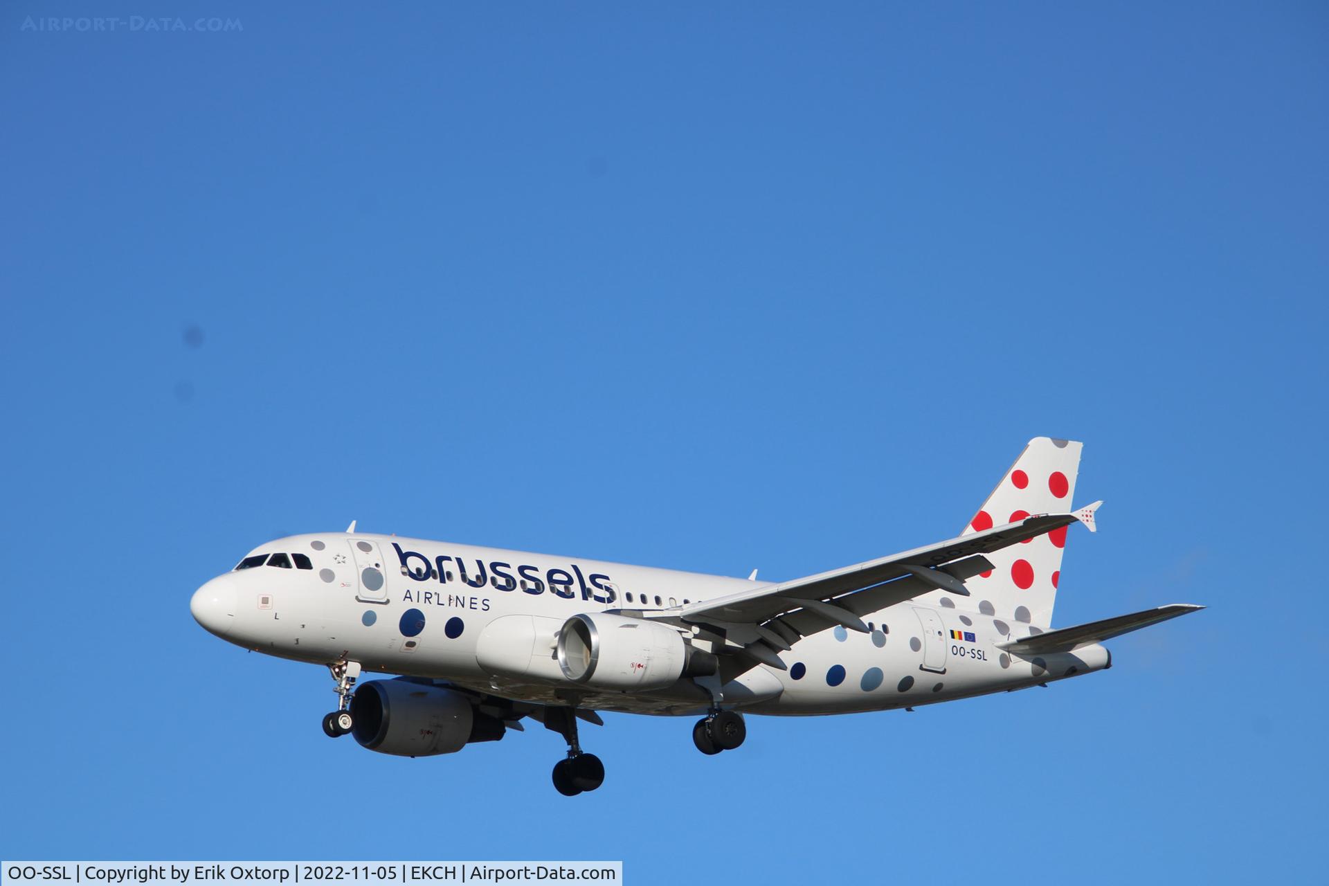 OO-SSL, 2002 Airbus A319-111 C/N 1803, OO-SSL landing rw 22L