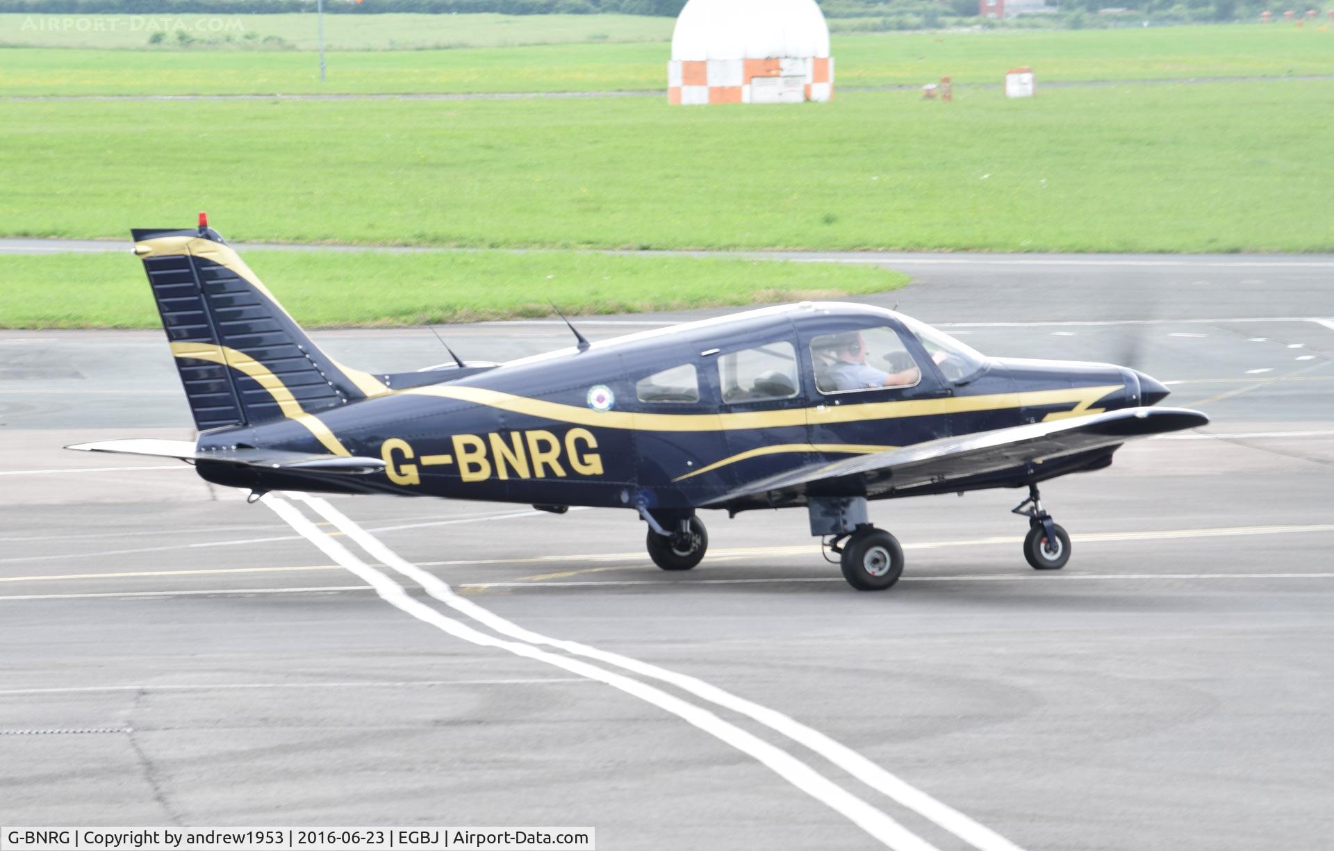 G-BNRG, 1981 Piper PA-28-161 Cherokee Warrior II C/N 28-8116217, G-BNRG at Gloucestershire Airport.
