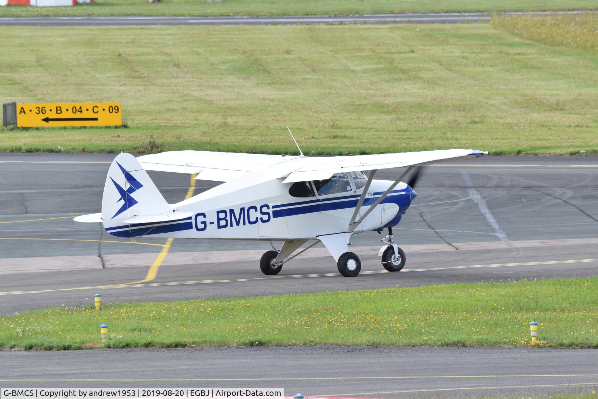 G-BMCS, 1954 Piper PA-22-135 Tri-Pacer Tri-Pacer C/N 22-1969, G-BMCS at Gloucestershire Airport.
