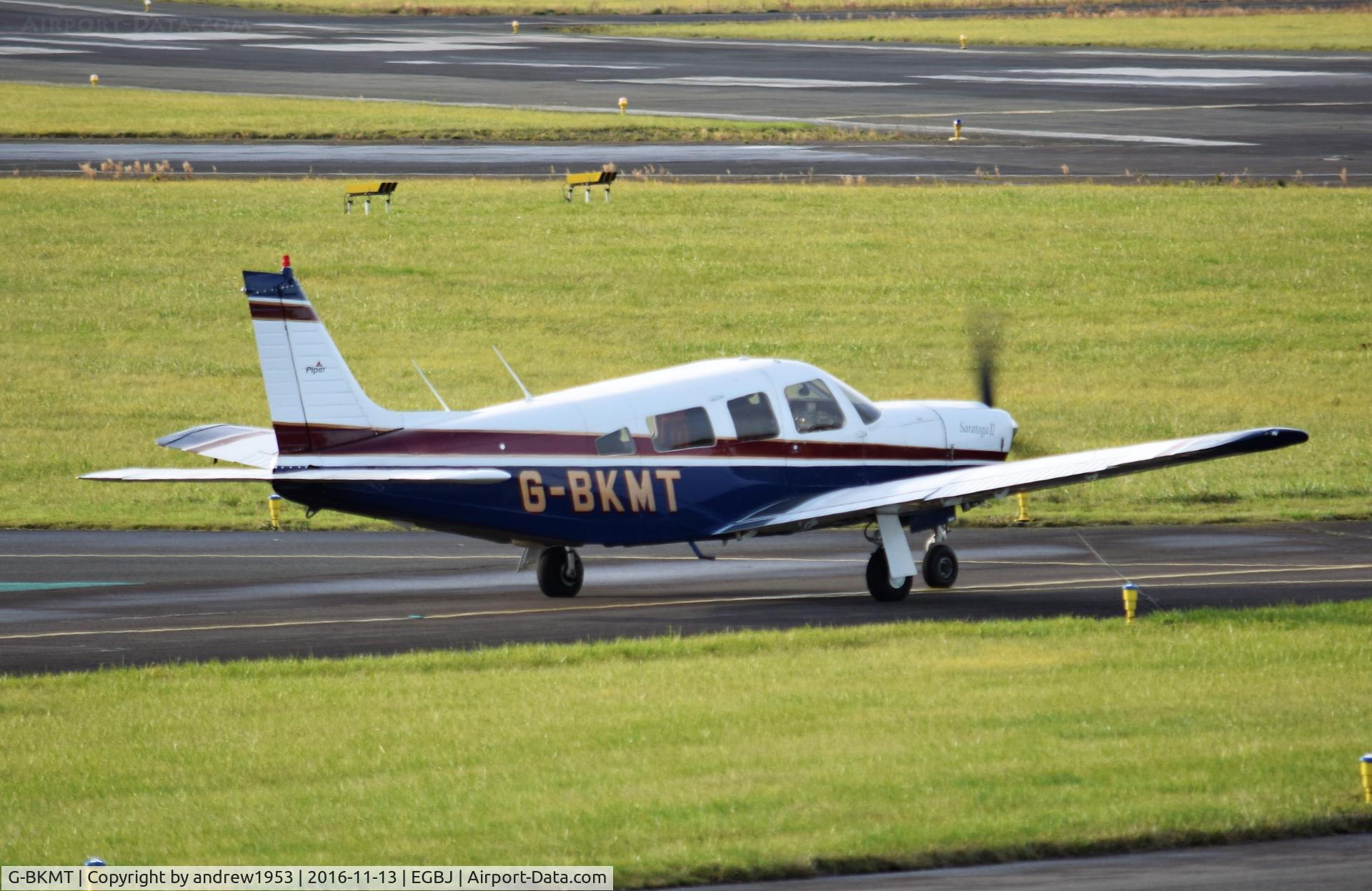 G-BKMT, 1981 Piper PA-32R-301 Saratoga SP C/N 32R-8213013, G-BKMT at Gloucestershire Airport.