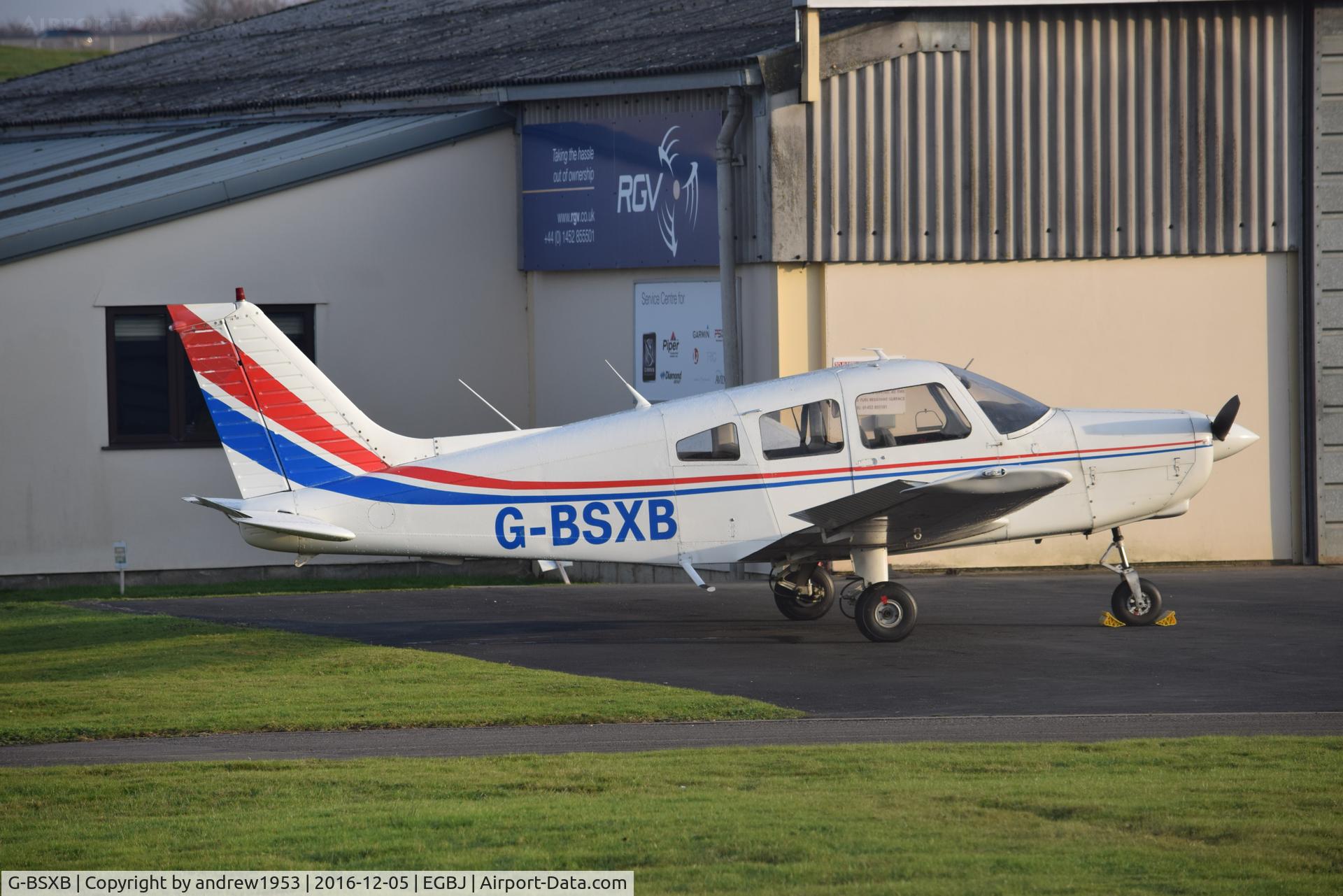 G-BSXB, 1984 Piper PA-28-161 Cherokee Warrior II C/N 28-8416125, G-BSXB at Gloucestershire Airport.