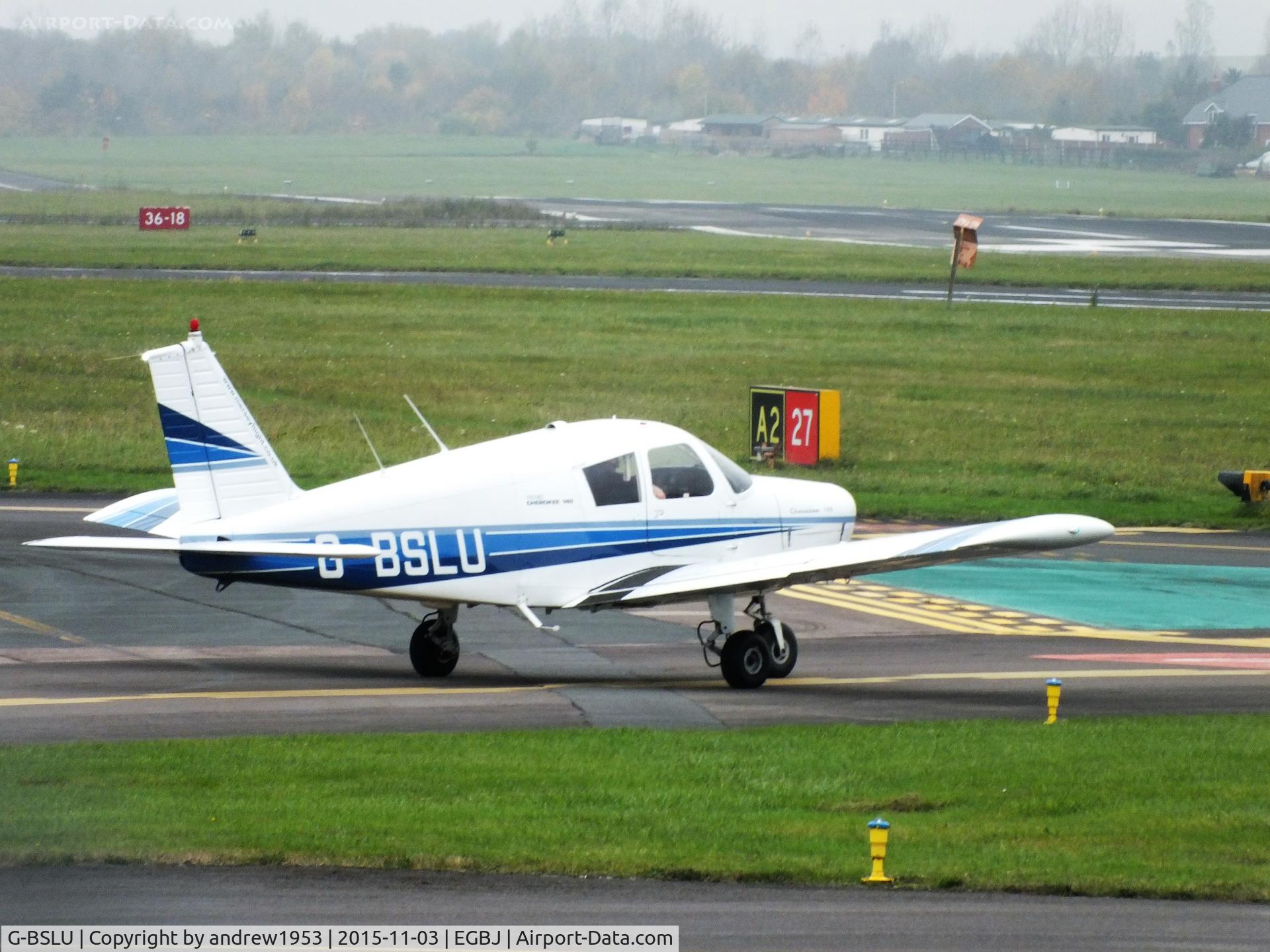 G-BSLU, 1968 Piper PA-28-140 Cherokee C/N 28-24733, G-BSLU at Gloucestershire Airport.