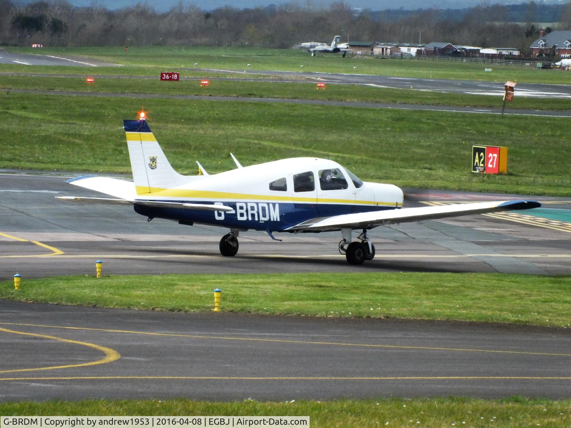 G-BRDM, 1977 Piper PA-28-161 Cherokee Warrior II C/N 28-7716004, G-BRDM at Gloucestershire Airport.