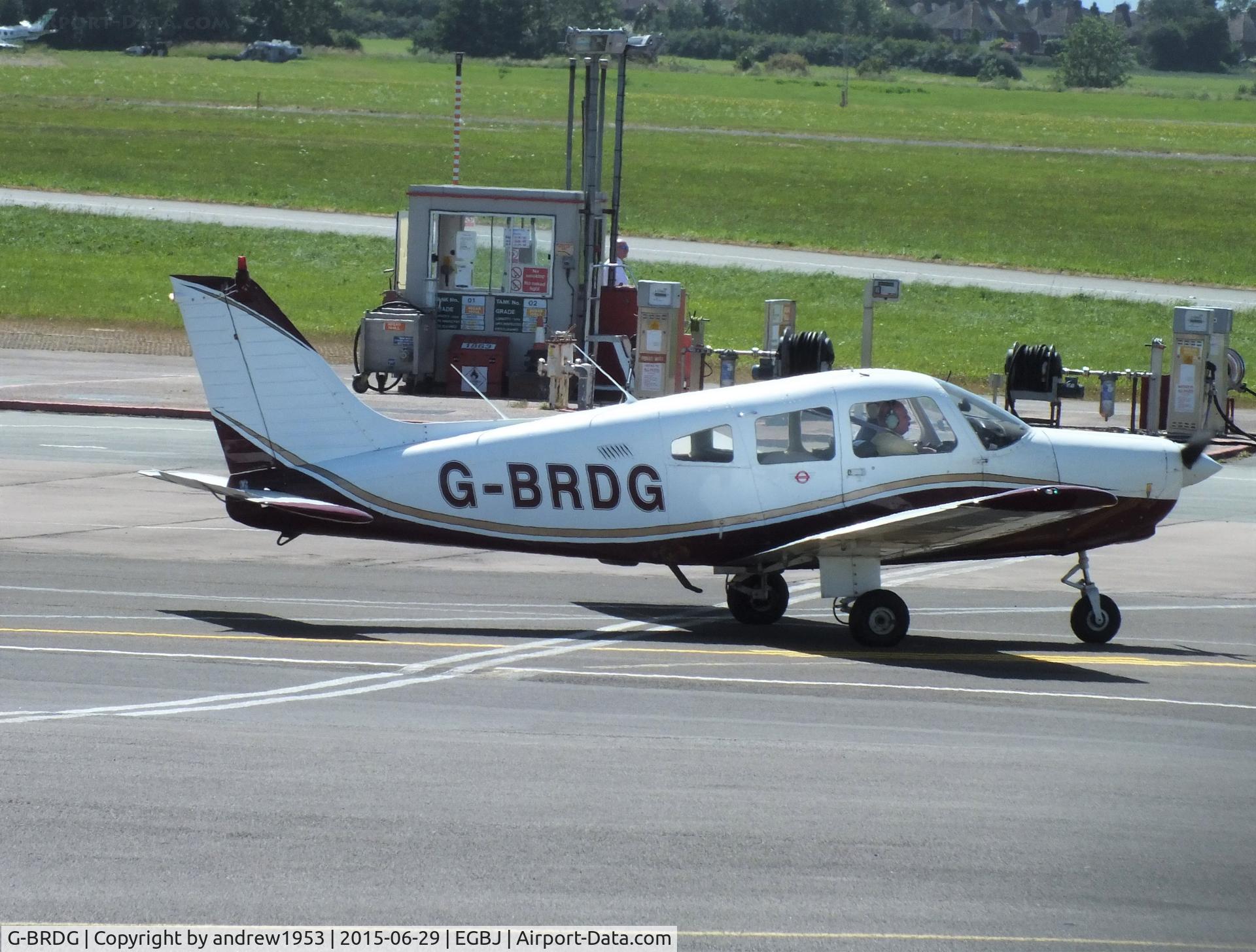 G-BRDG, 1977 Piper PA-28-161 Cherokee Warrior II C/N 28-7816047, G-BRDG at Gloucestershire Airport.