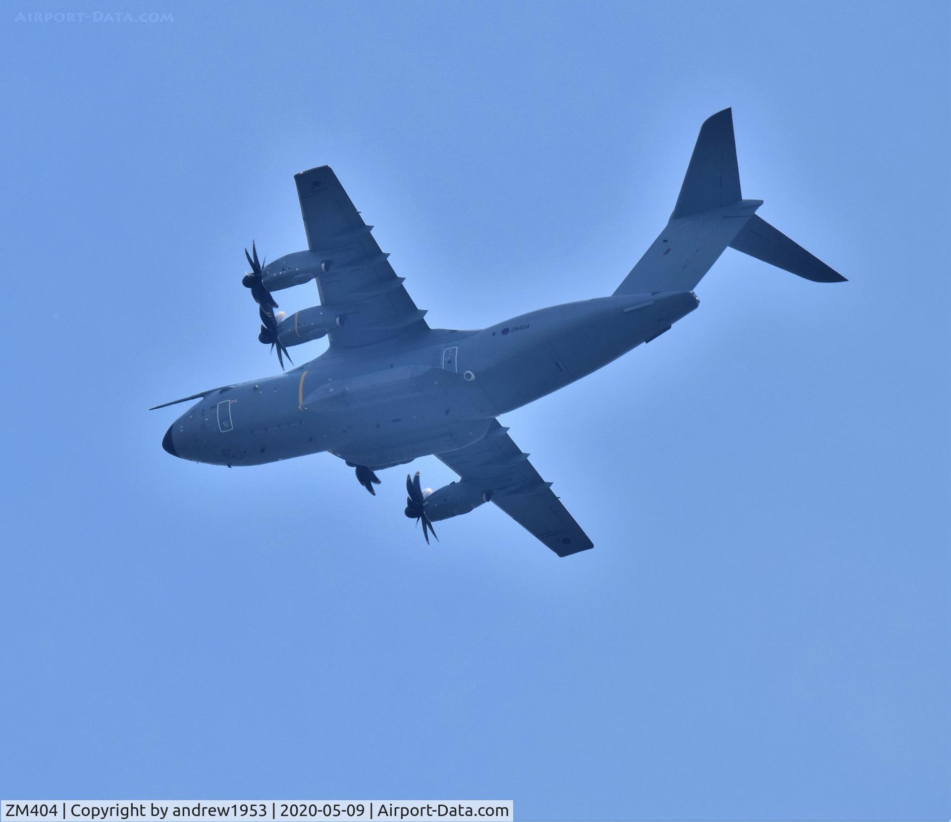 ZM404, 2015 Airbus A400M-180 Atlas C.1 C/N 021, ZM404 over Gloucester.