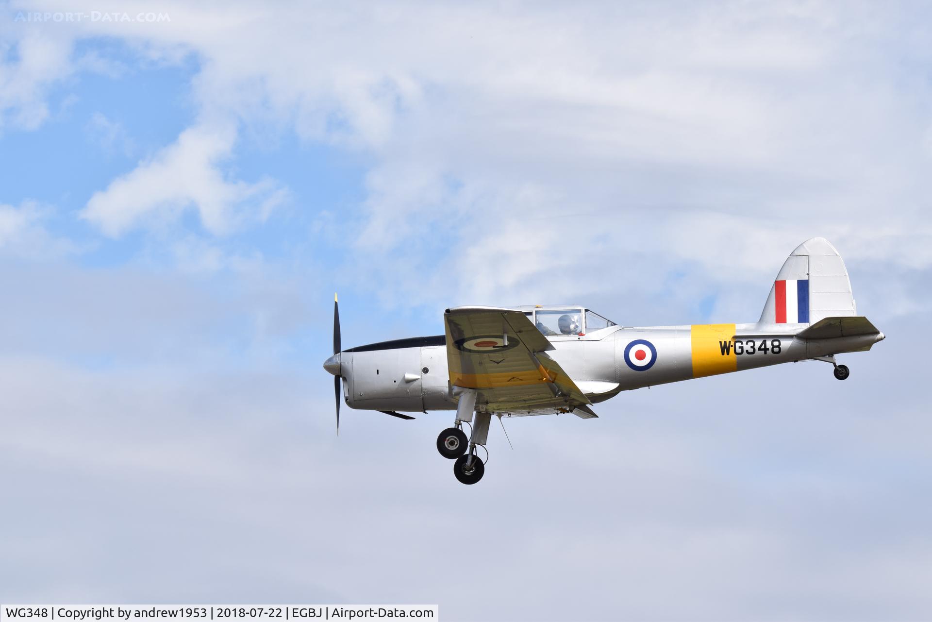 WG348, 1951 De Havilland DHC-1 Chipmunk T.10 C/N C1/0432, WG348 at Gloucestershire Airport.