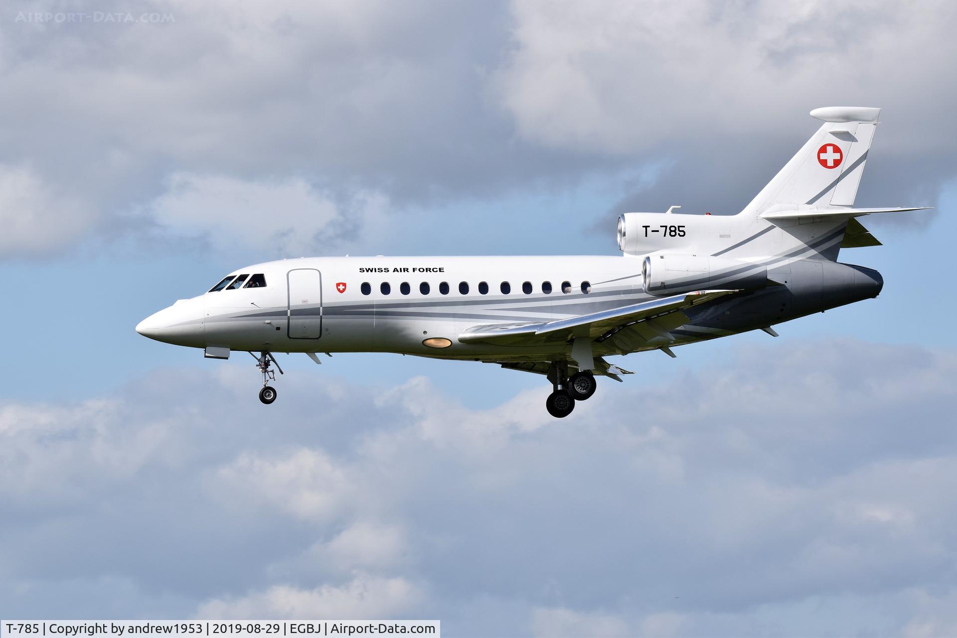 T-785, 2007 Dassault Falcon 900EX EASy II C/N 195, T-785 at Gloucestershire Airport.