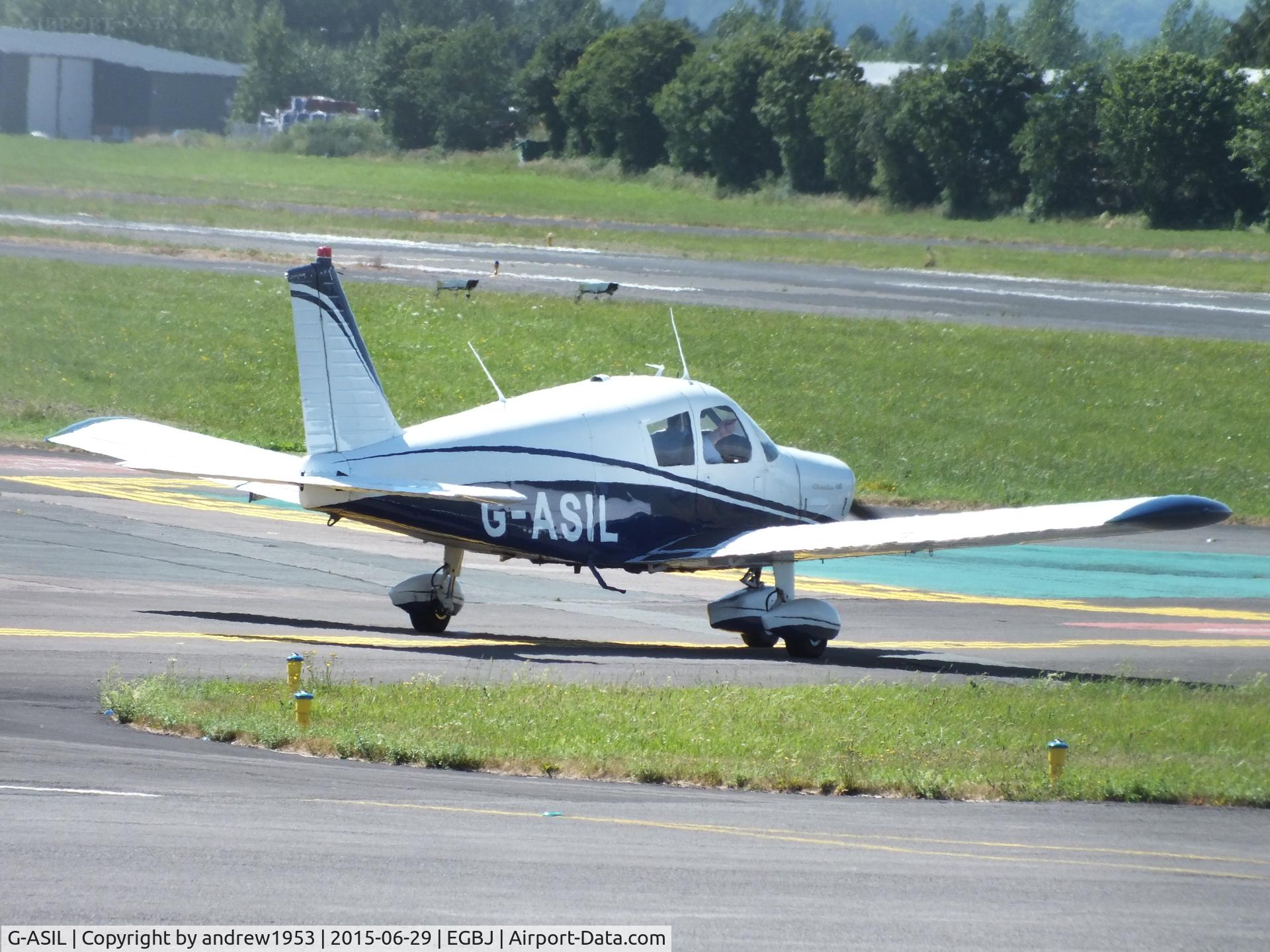 G-ASIL, 1963 Piper PA-28-180 Cherokee C/N 28-1350, G-ASIL at Gloucestershire Airport.