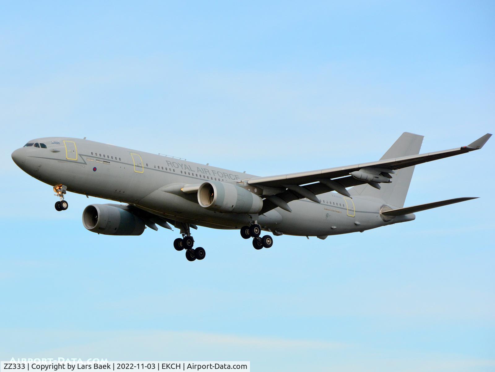 ZZ333, 2012 Airbus KC3 Voyager (A330-243MRTT) C/N 1312, Arrive from Brize