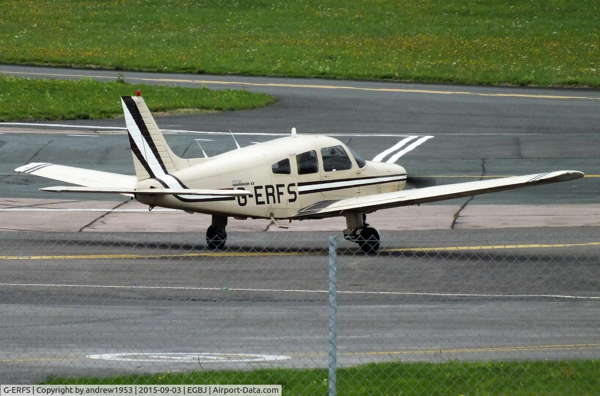 G-ERFS, 1982 Piper PA-28-161 Cherokee Warrior II C/N 28-8216051, G-ERFS at Gloucestershire Airport.