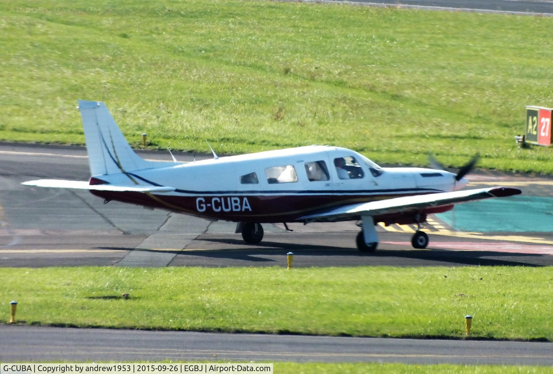 G-CUBA, 1980 Piper PA-32R-301T Turbo Saratoga C/N 32R-8029090, G-CUBA at Gloucestershire Airport.