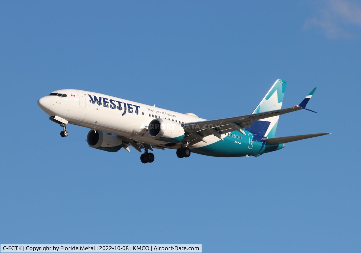 C-FCTK, 2018 Boeing 737-8 MAX C/N 60520, WestJet