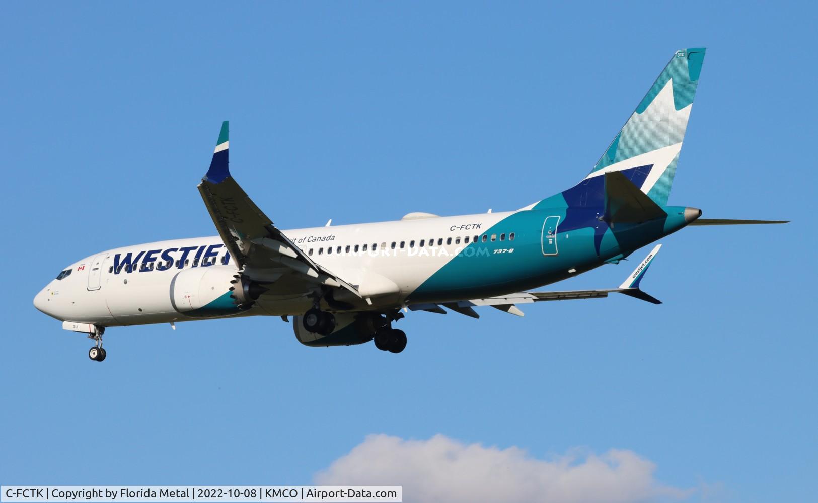C-FCTK, 2018 Boeing 737-8 MAX C/N 60520, MCO 2022