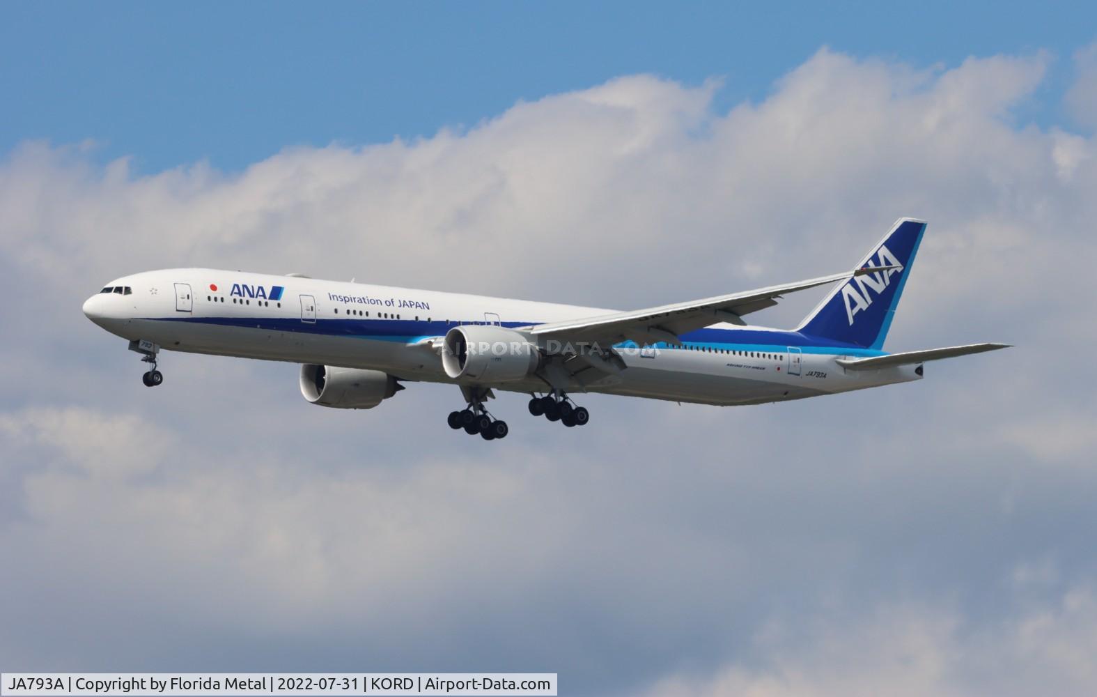 JA793A, 2018 Boeing 777-300/ER C/N 61512, ORD 2022