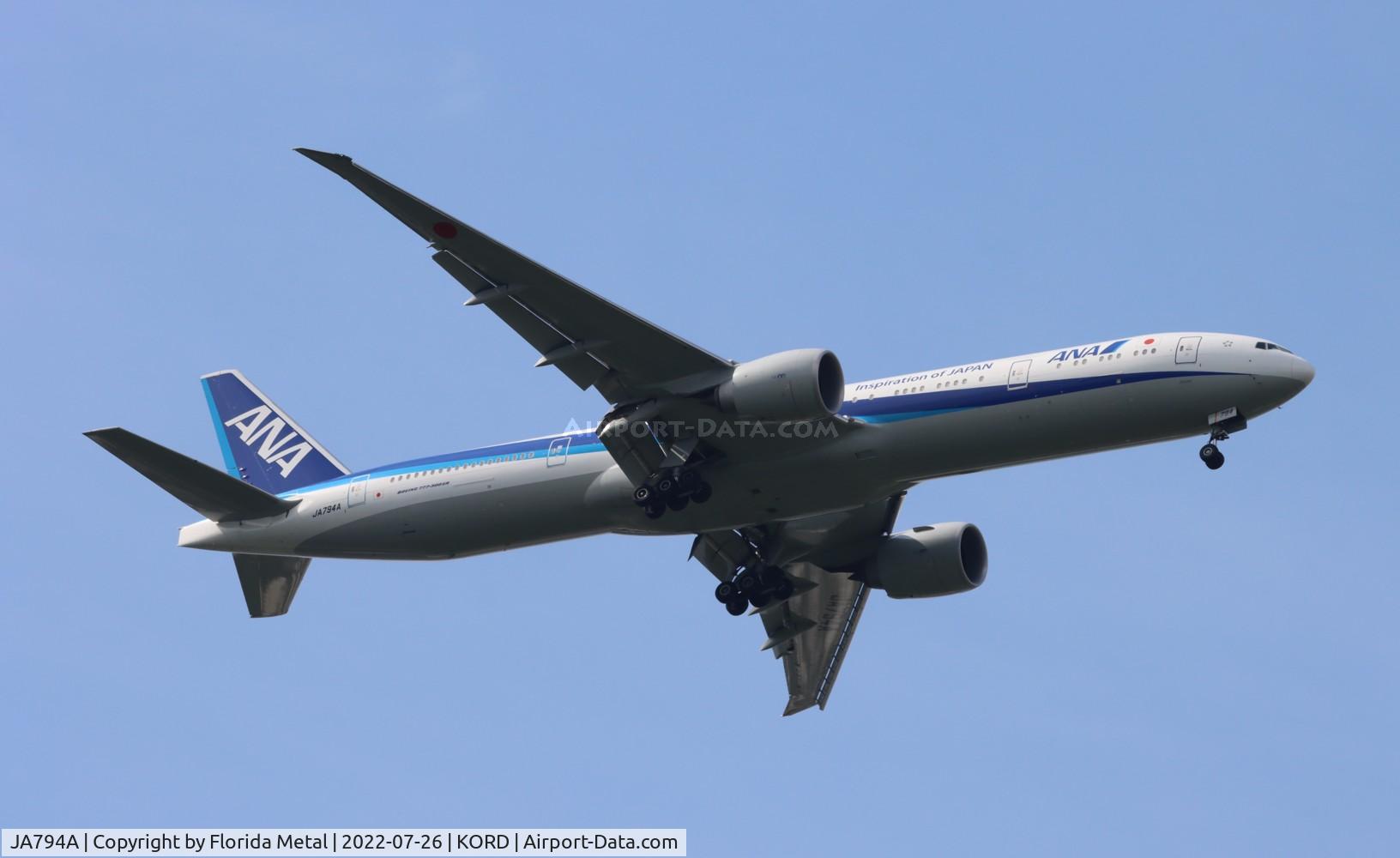JA794A, 2019 Boeing 777-300/ER C/N 61513, ORD 2022