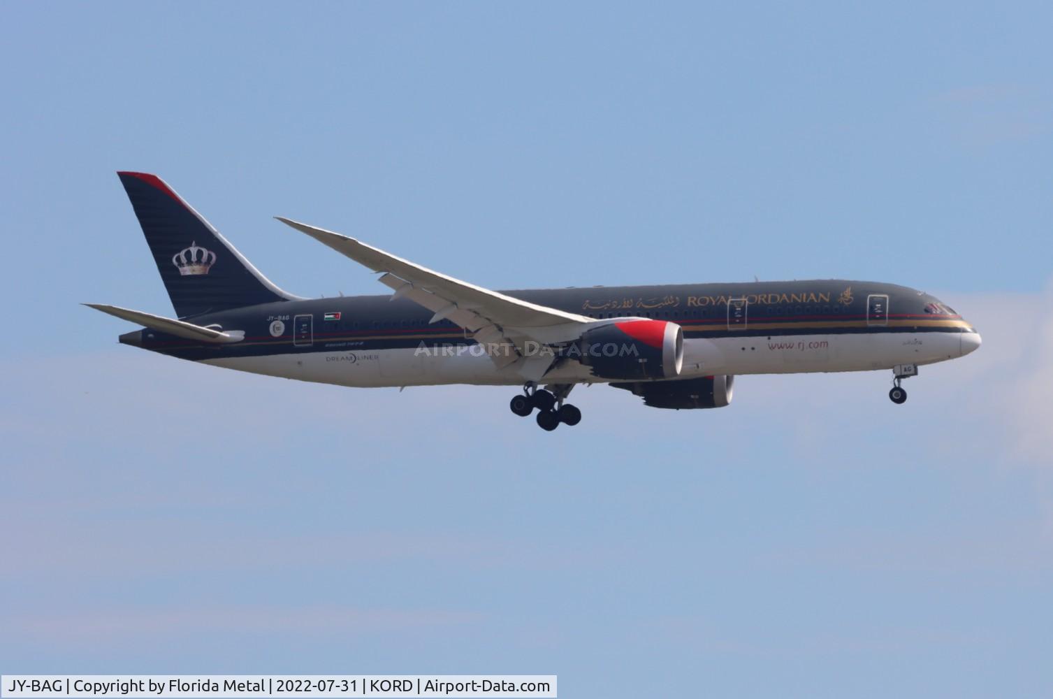 JY-BAG, 2016 Boeing 787-8 Dreamliner Dreamliner C/N 37984, ORD 2022