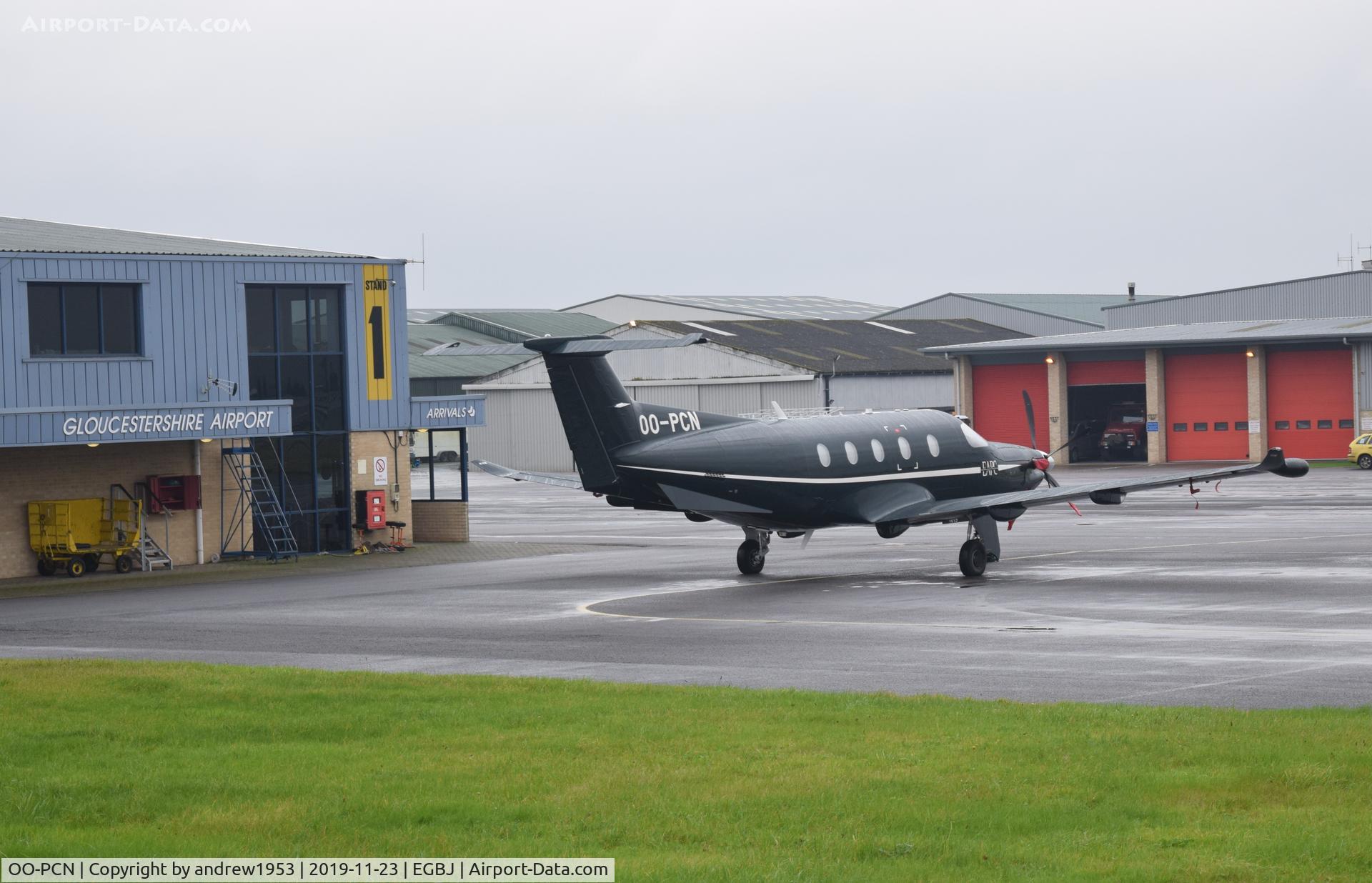 OO-PCN, 2018 Pilatus PC-12/47E C/N 1819, OO-PCN at Gloucestershire Airport.