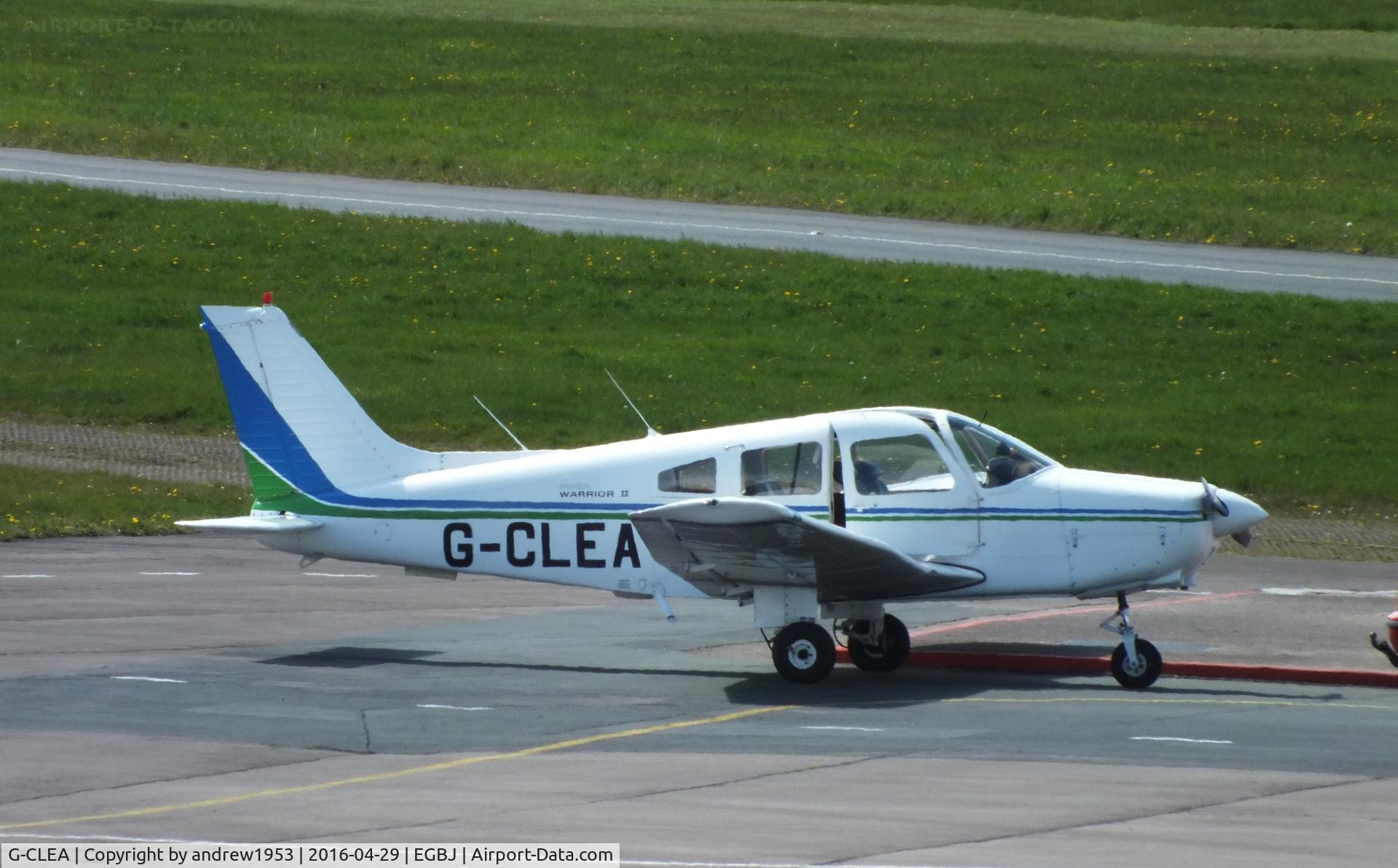 G-CLEA, 1978 Piper PA-28-161 Cherokee Warrior II C/N 28-7916081, G-CLEA at Gloucestershire Airport.