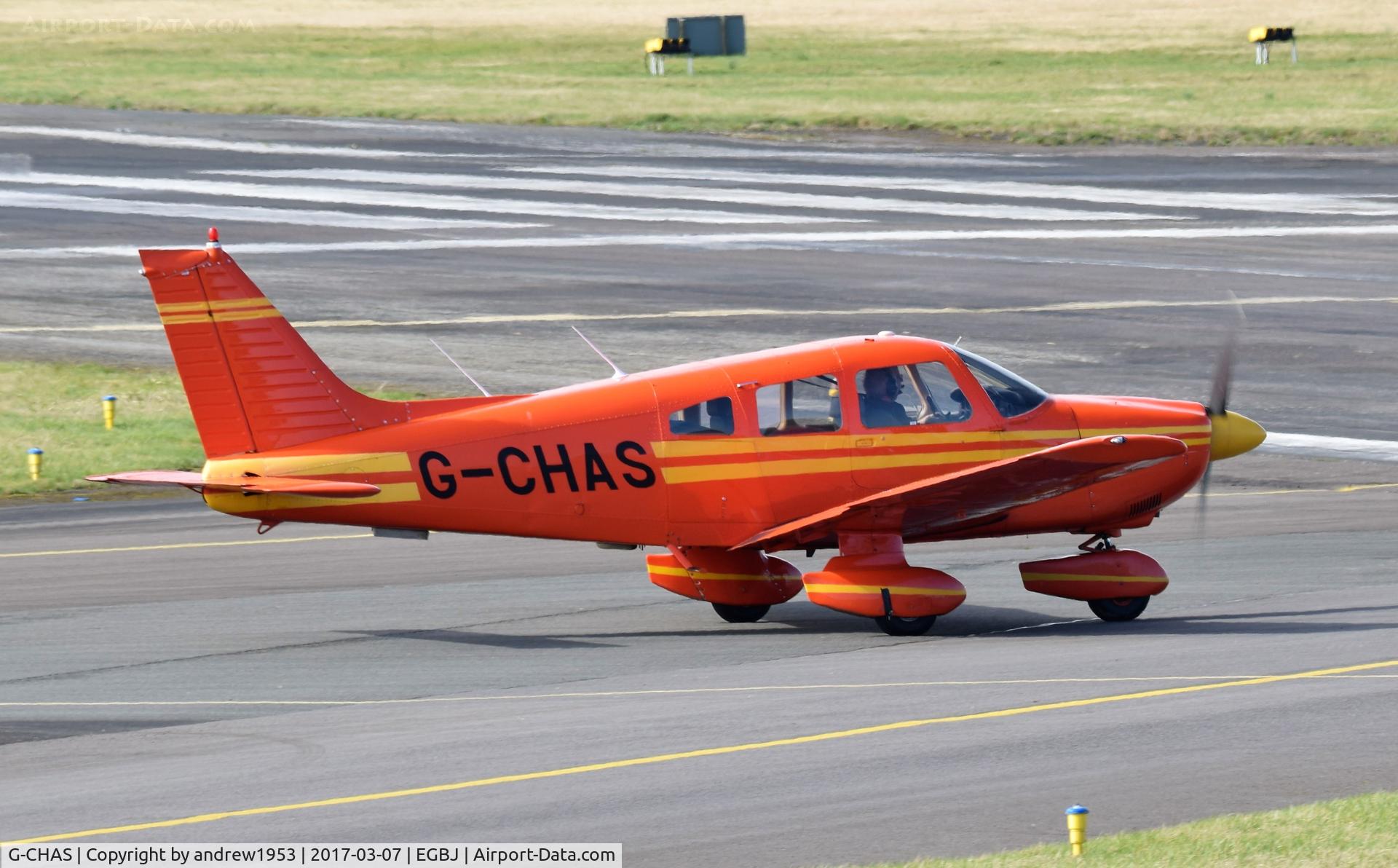 G-CHAS, 1980 Piper PA-28-181 Cherokee Archer II C/N 28-8090325, G-CHAS at Gloucestershire Airport.