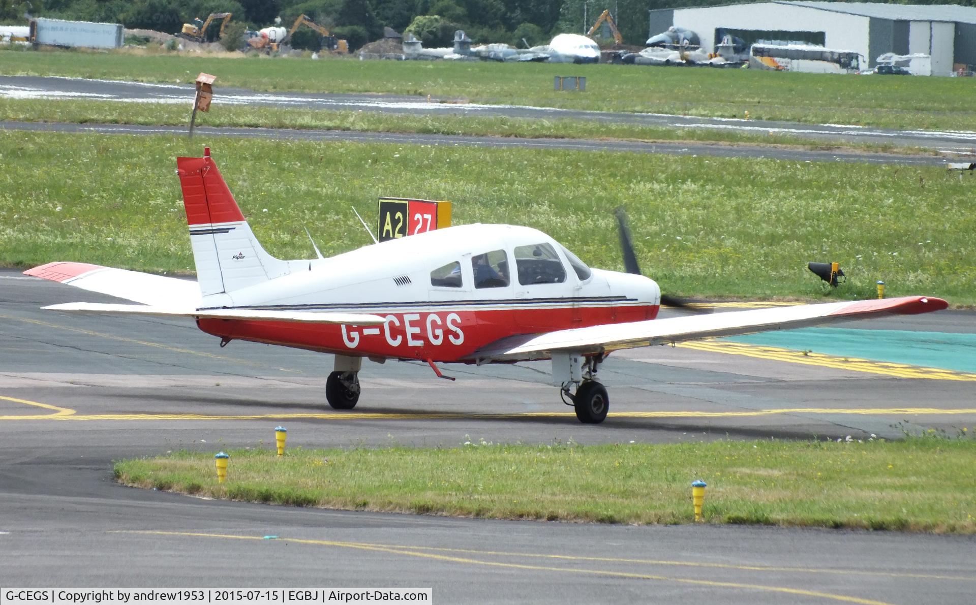 G-CEGS, 1978 Piper PA-28-161 Cherokee Warrior II C/N 28-7816418, G-CEGS at Gloucestershire Airport.