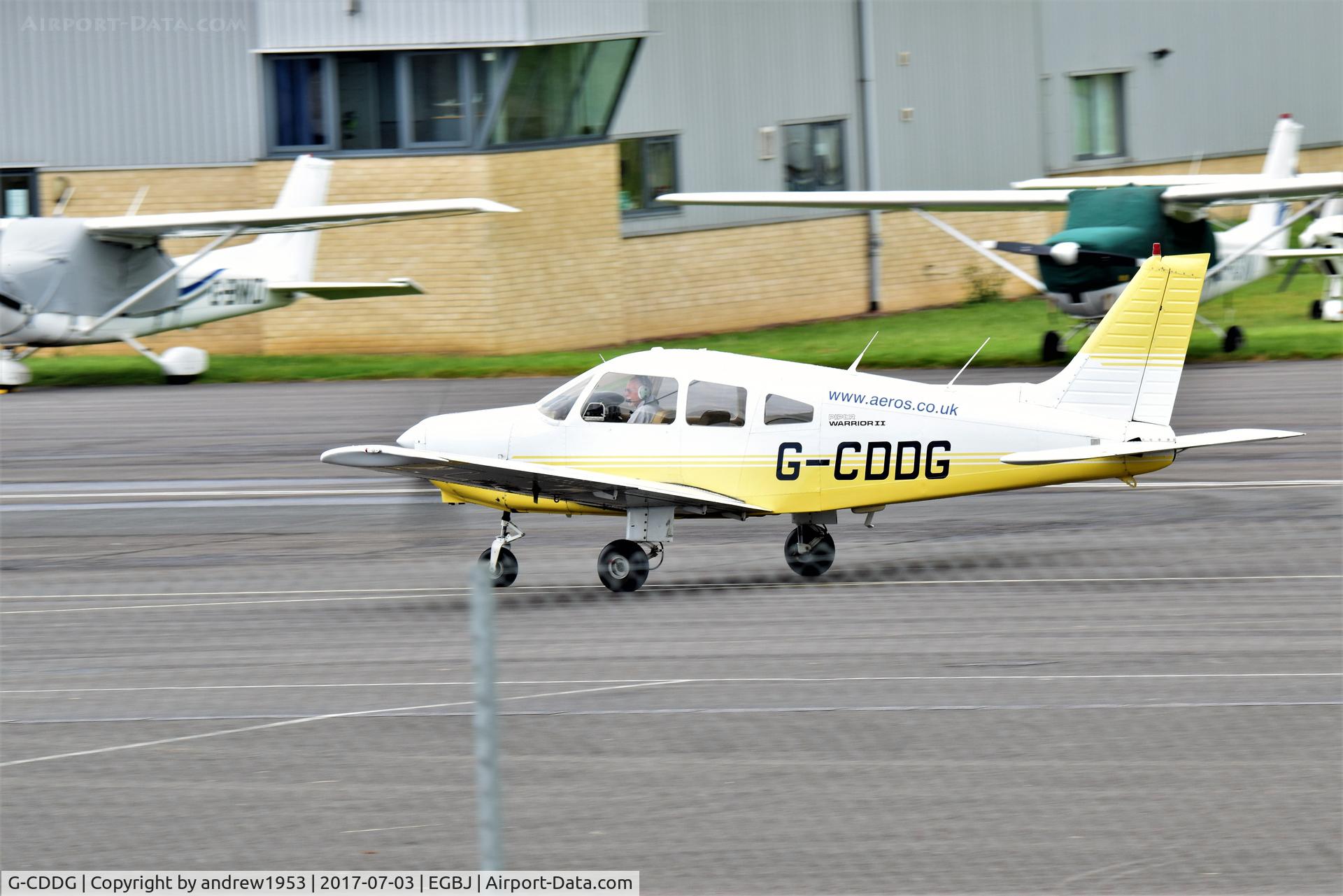 G-CDDG, 1988 Piper PA-28-161 Cherokee Warrior II C/N 2816065, G-CDDG at Gloucestershire Airport.
