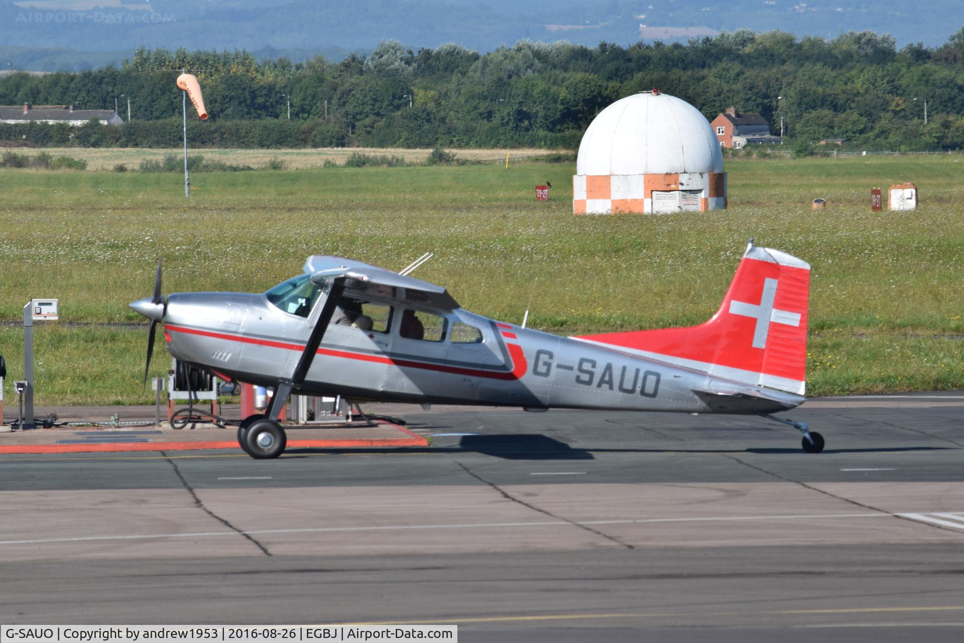 G-SAUO, 1974 Cessna A185F Skywagon 185 C/N 185-02324, G-SAUO at Gloucestershire Airport.