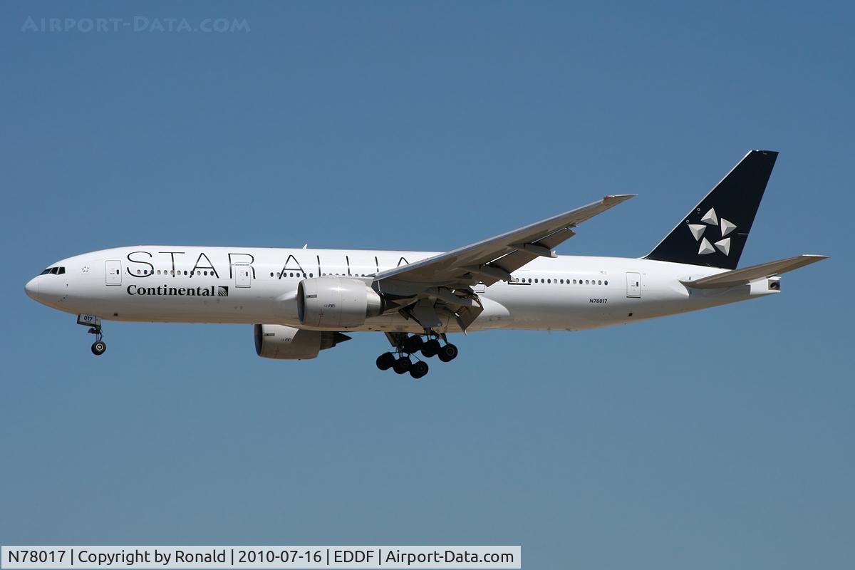 N78017, 2002 Boeing 777-224 (ER) C/N 31679, at fra