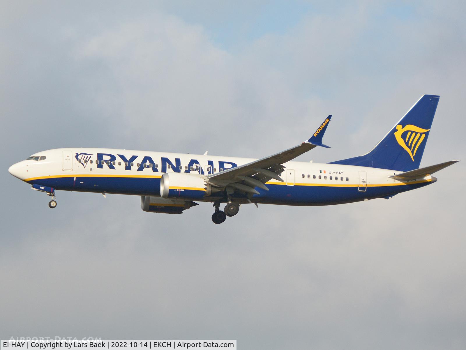 EI-HAY, 2019 Boeing 737-8-200 MAX C/N 65079, RWY22L New in the database