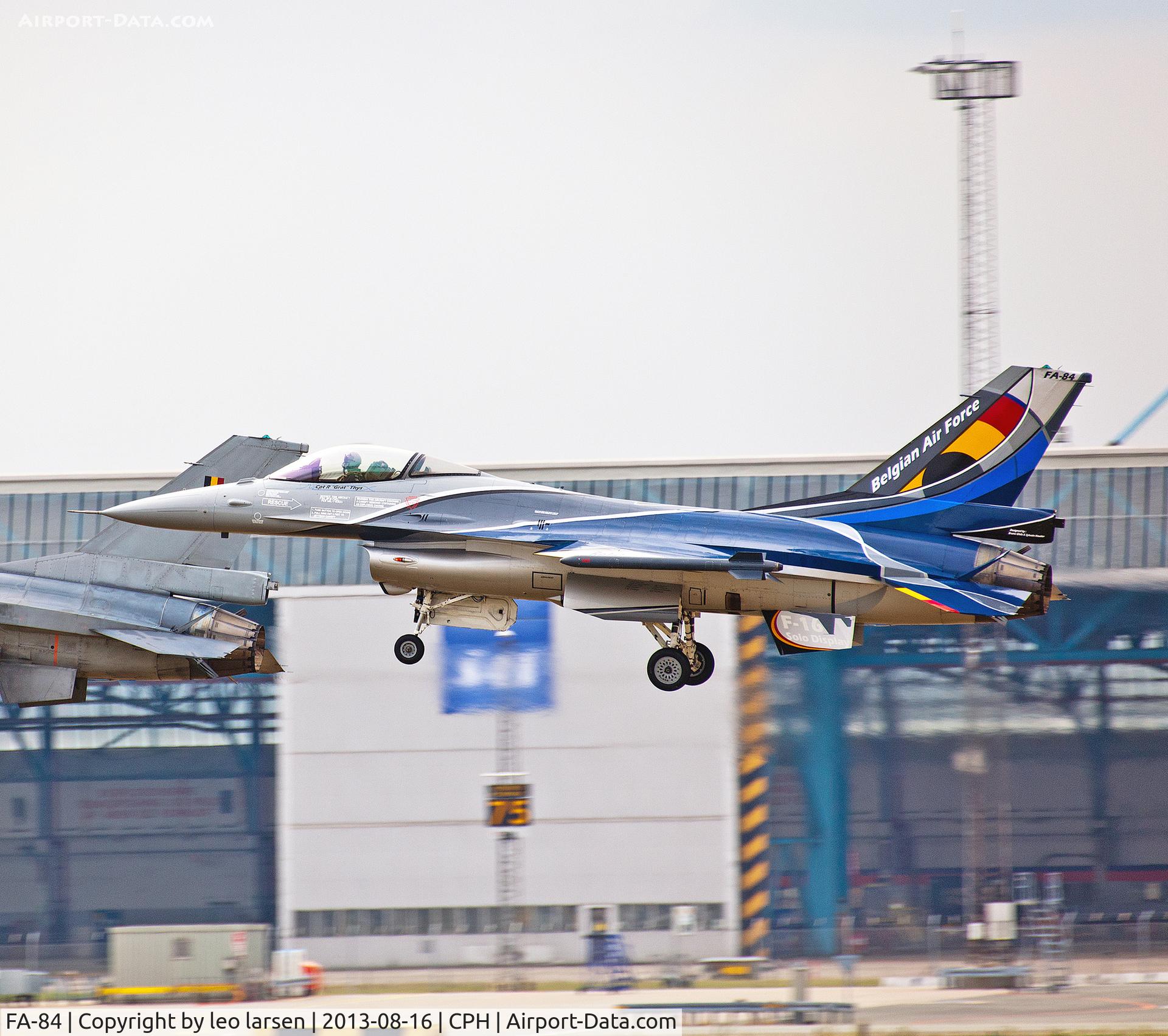 FA-84, 1980 SABCA F-16AM Fighting Falcon C/N 6H-84, Copenhagen 16.8.2013