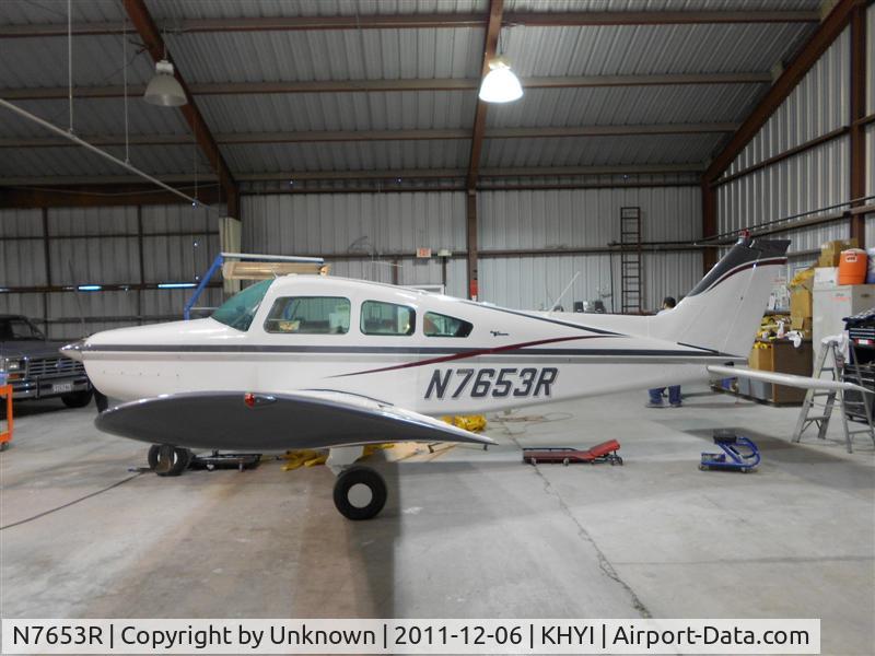N7653R, 1969 Beech A23-24 Musketeer Super III C/N MA-353, 53R coming out of the paint booth.