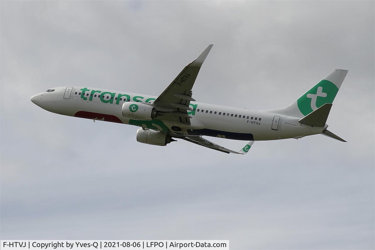 F-HTVJ, 2018 Boeing 737-8K2 C/N 62152, Boeing 737-8K2, Climbing from rwy 24, Paris-Orly airport (LFPO-ORY)