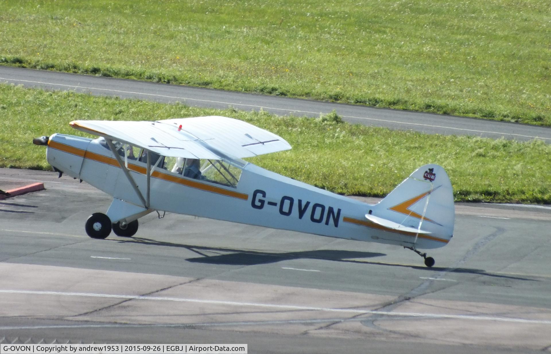G-OVON, 1952 Piper L-18C Super Cub C/N 18-1596, G-OVON at Gloucestershire Airport.