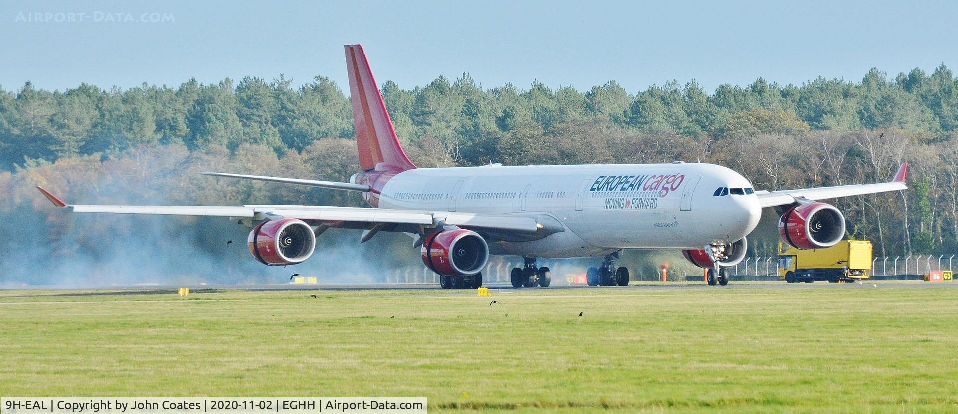 9H-EAL, 2005 Airbus A340-642 C/N 622, Touchdown on 26