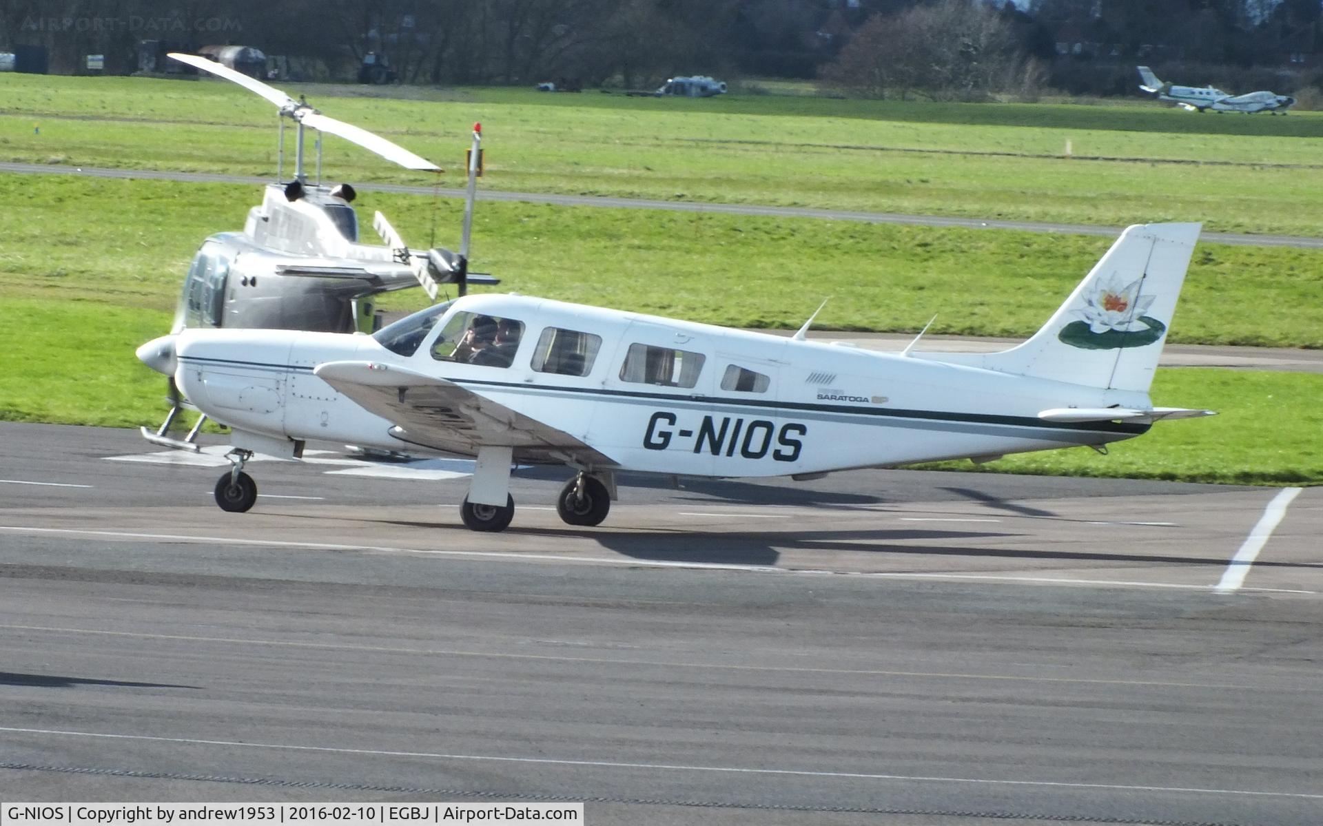 G-NIOS, 1985 Piper PA-32R-301 Saratoga SP C/N 32R-8513004, G-NIOS at Gloucestershire Airport.