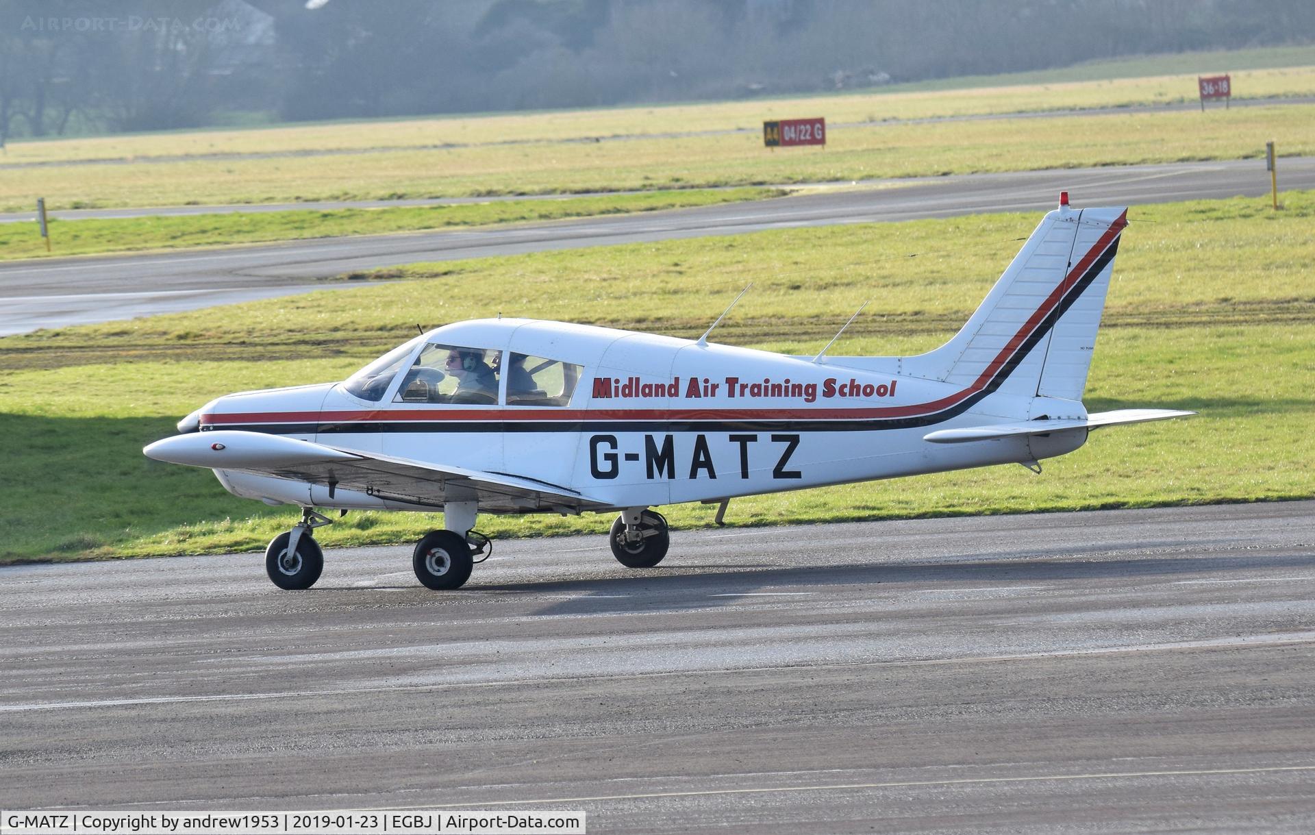 G-MATZ, 1972 Piper PA-28-140 Cherokee C/N 28-7325200, G-MATZ at Gloucestershire Airport.