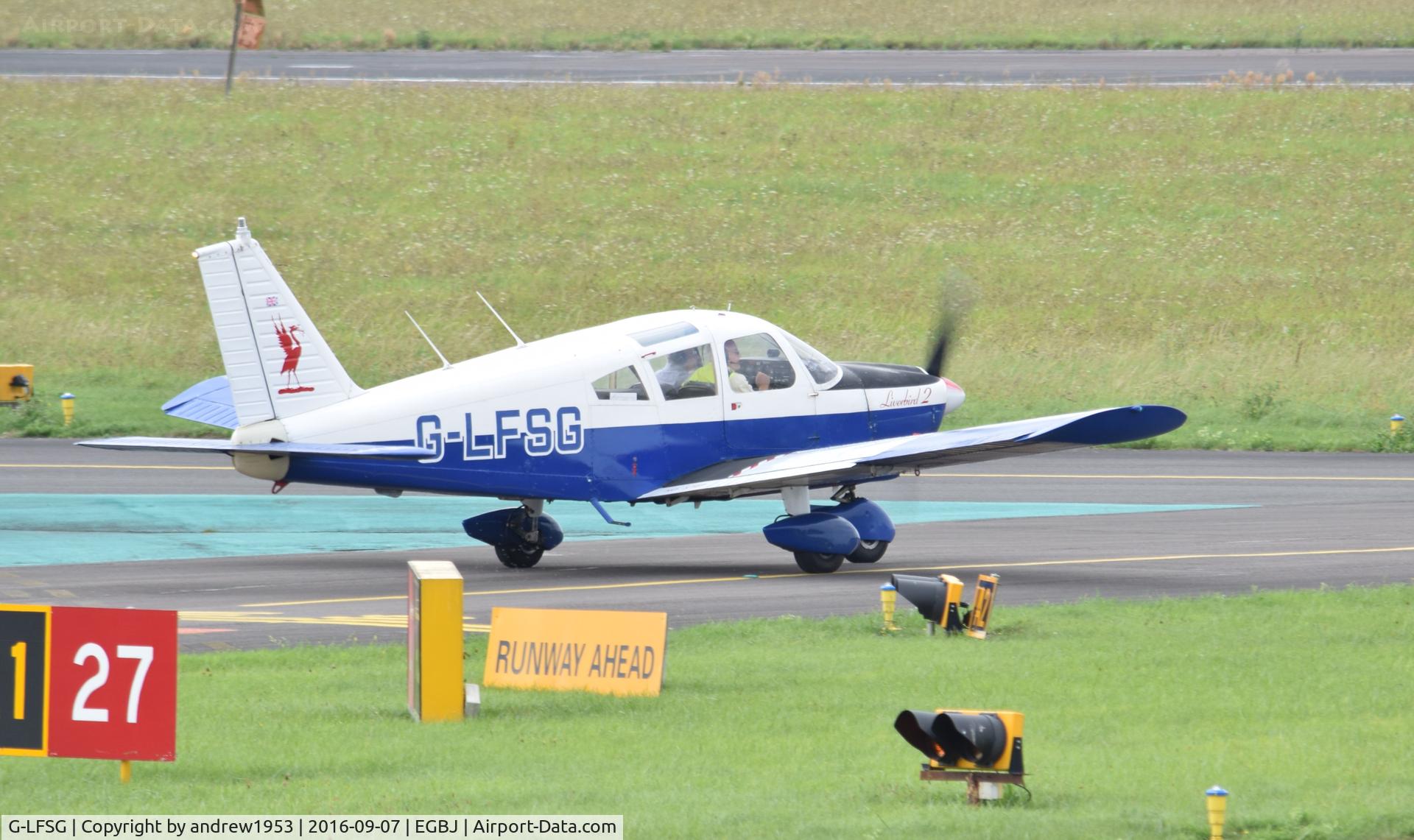 G-LFSG, 1970 Piper PA-28-180 Cherokee C/N 28-5799, G-LFSG at Gloucestershire Airport.