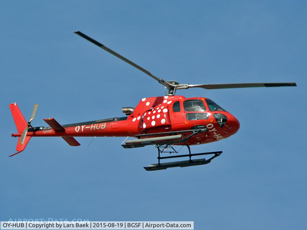 OY-HUB, 2010 Aerospatiale AS.350B3 Ecureuil C/N 4965, Over the airport