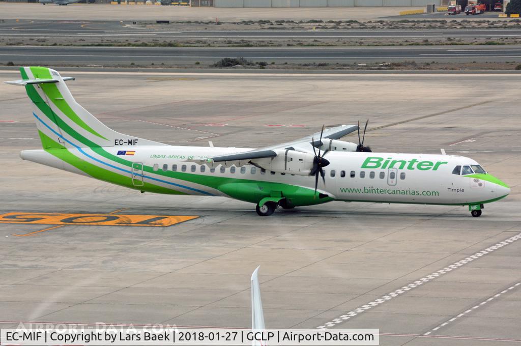 EC-MIF, 2015 ATR 72-212A C/N 1278, Parking