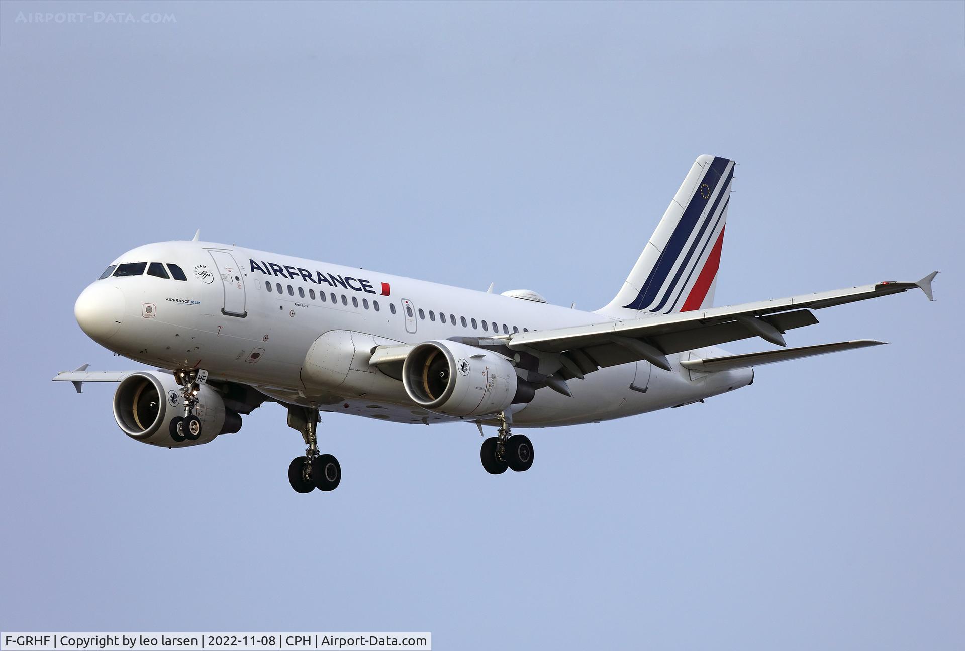F-GRHF, 1999 Airbus A319-111 C/N 1025, Copenhagen 18.11.2022
