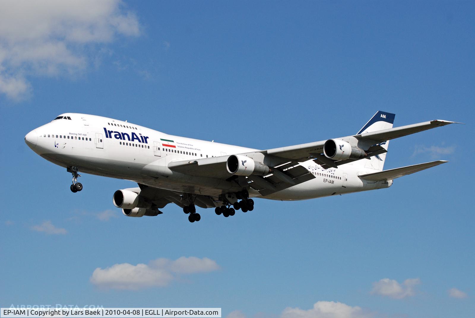 EP-IAM, 1979 Boeing 747-186B C/N 21759, RWY27L
