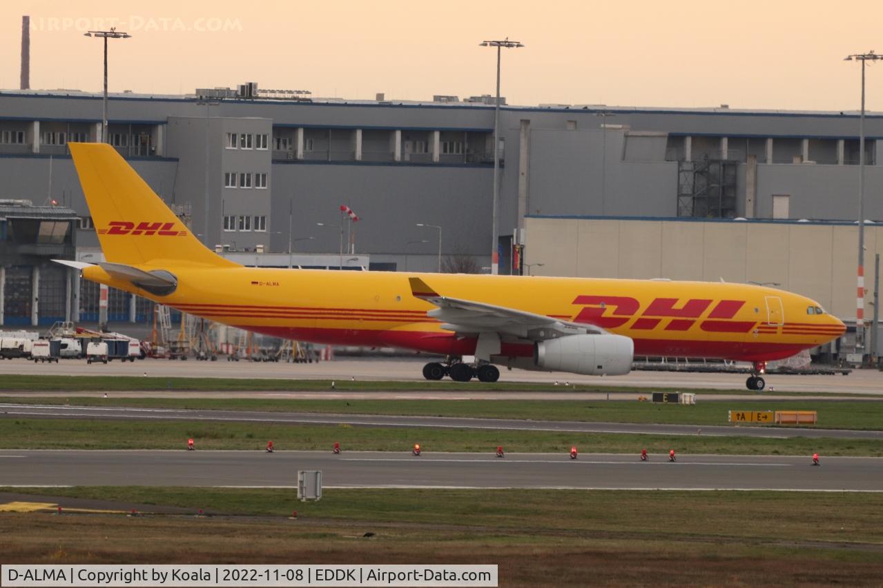 D-ALMA, 2014 Airbus A330-243F C/N 1524, Taxing after arrival from Bahrain.