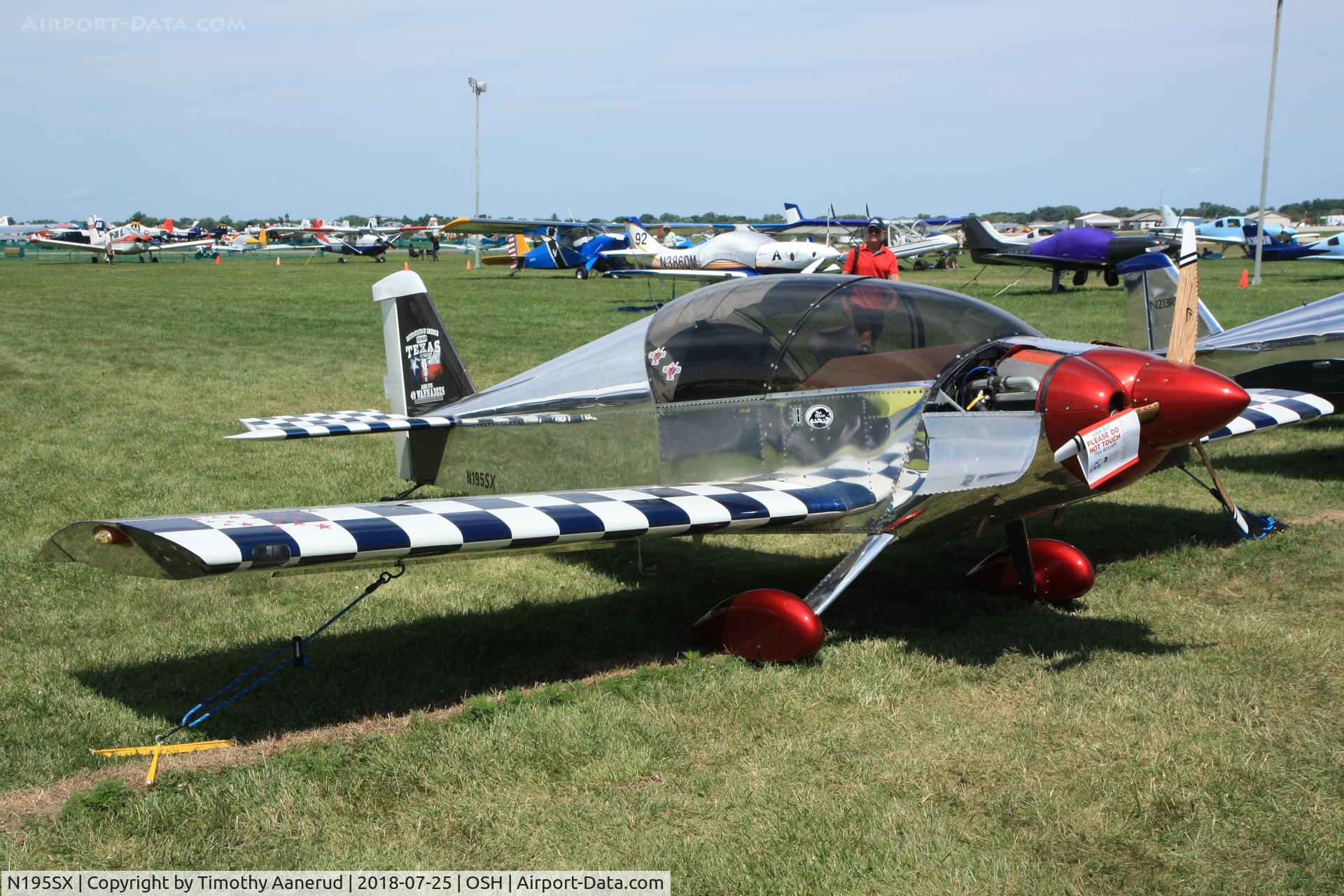 N195SX, Sonex Sonex C/N 001 (N195SX), Sonex Sonex, c/n: 001, AirVenture 2018.  Texas and its 49 Wantabees.  Corvair powered