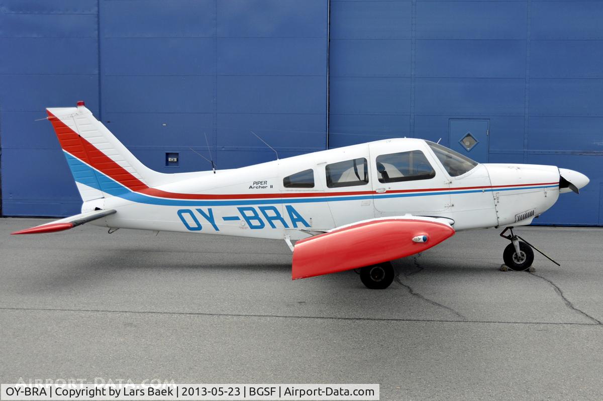 OY-BRA, 1978 Piper PA-28-181 C/N 28-7890426, Parked in front of AKO hangar