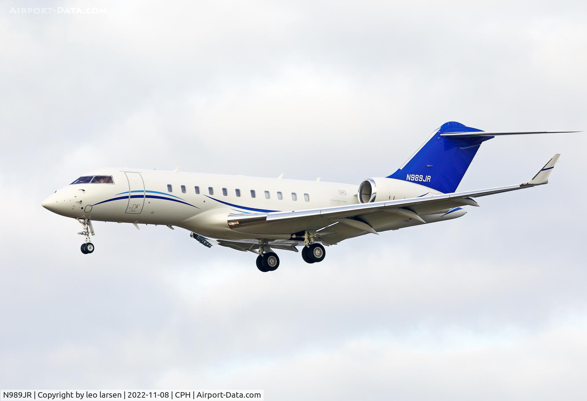 N989JR, 2019 Bombardier BD-700-1A11 Global 5000 C/N 9862, Copenhagen 8.11.2022