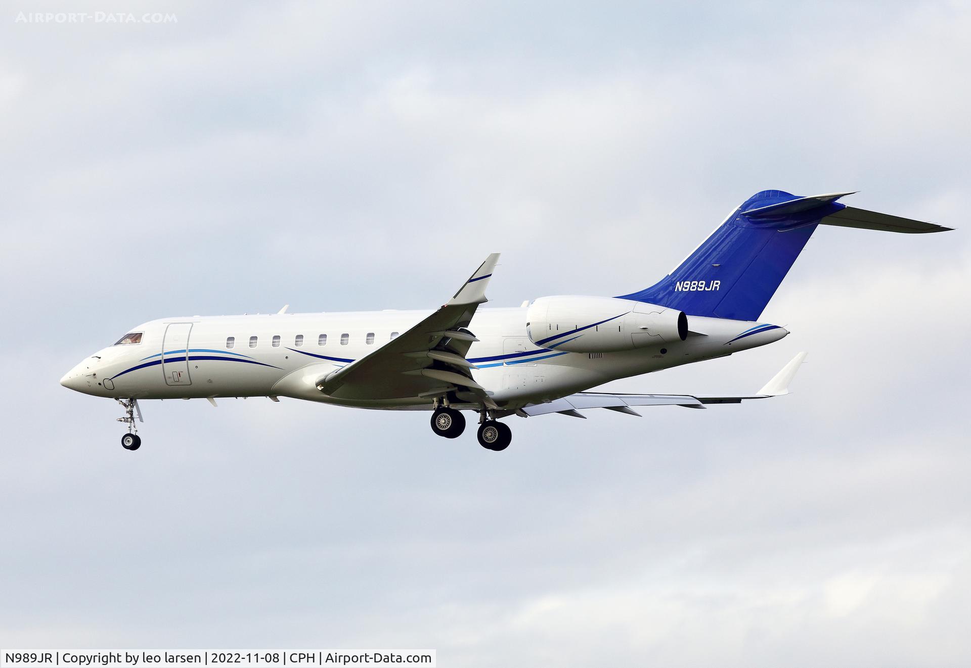 N989JR, 2019 Bombardier BD-700-1A11 Global 5000 C/N 9862, Copenhagen 8.11.2022