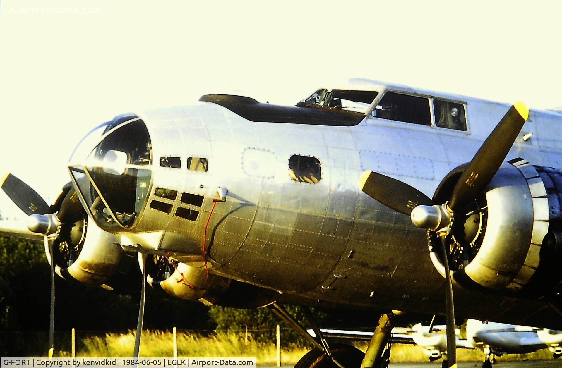 G-FORT, 1944 Boeing B-17G Flying Fortress C/N 8627, At Blackbushe 1984.