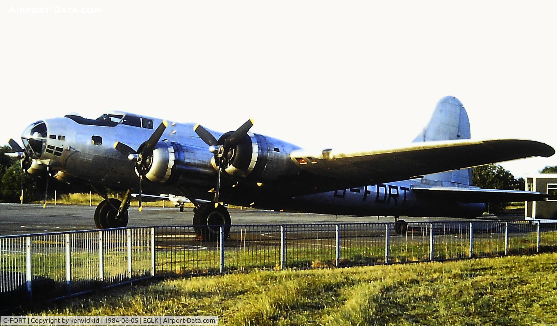 G-FORT, 1944 Boeing B-17G Flying Fortress C/N 8627, At Blackbushe 1984.